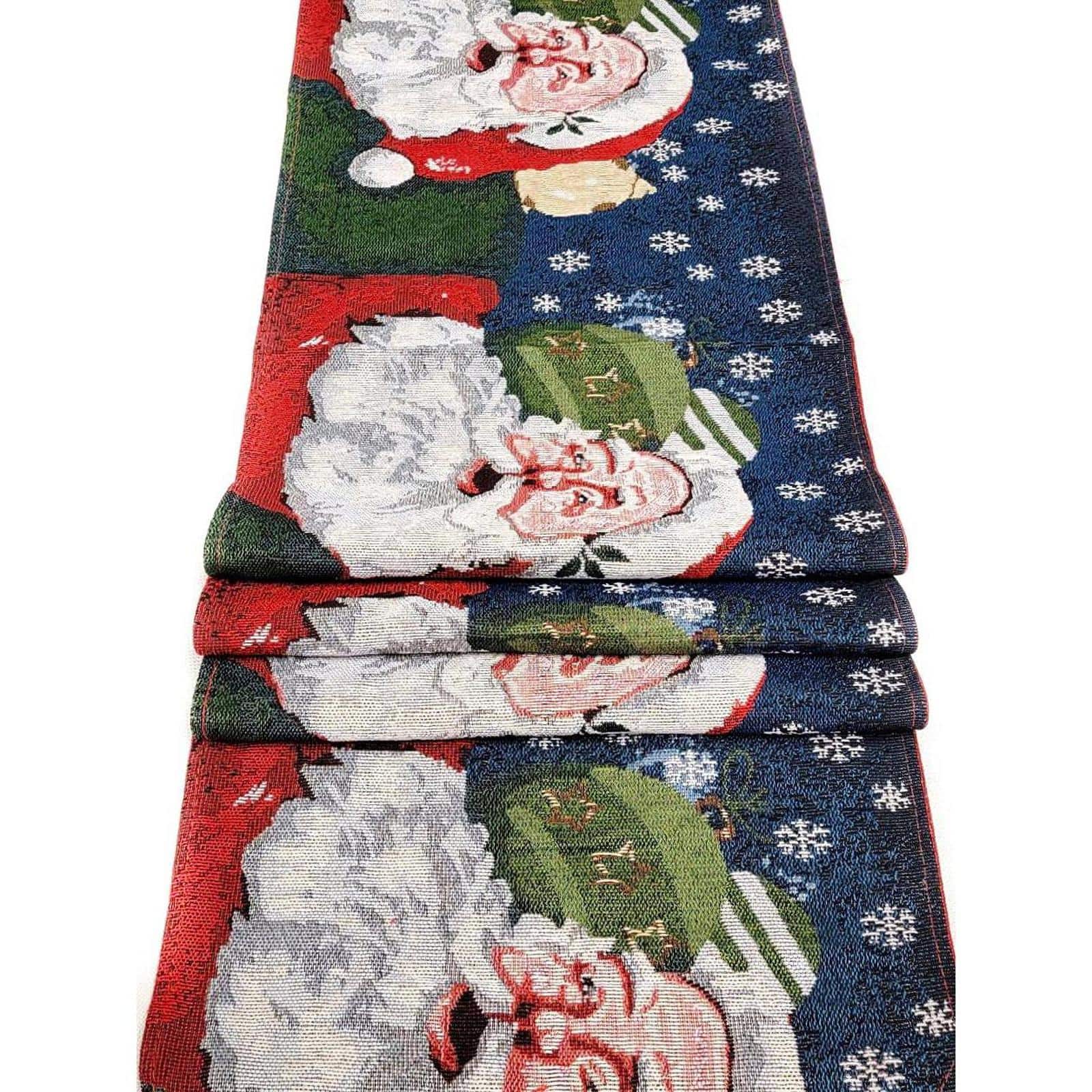 Wizardi 13.75" x 67" Santa Claus Christmas Table Runner