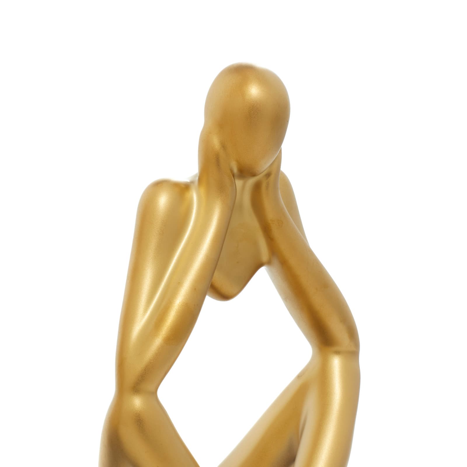 13" Gold Porcelain Abstract Sculpture Set