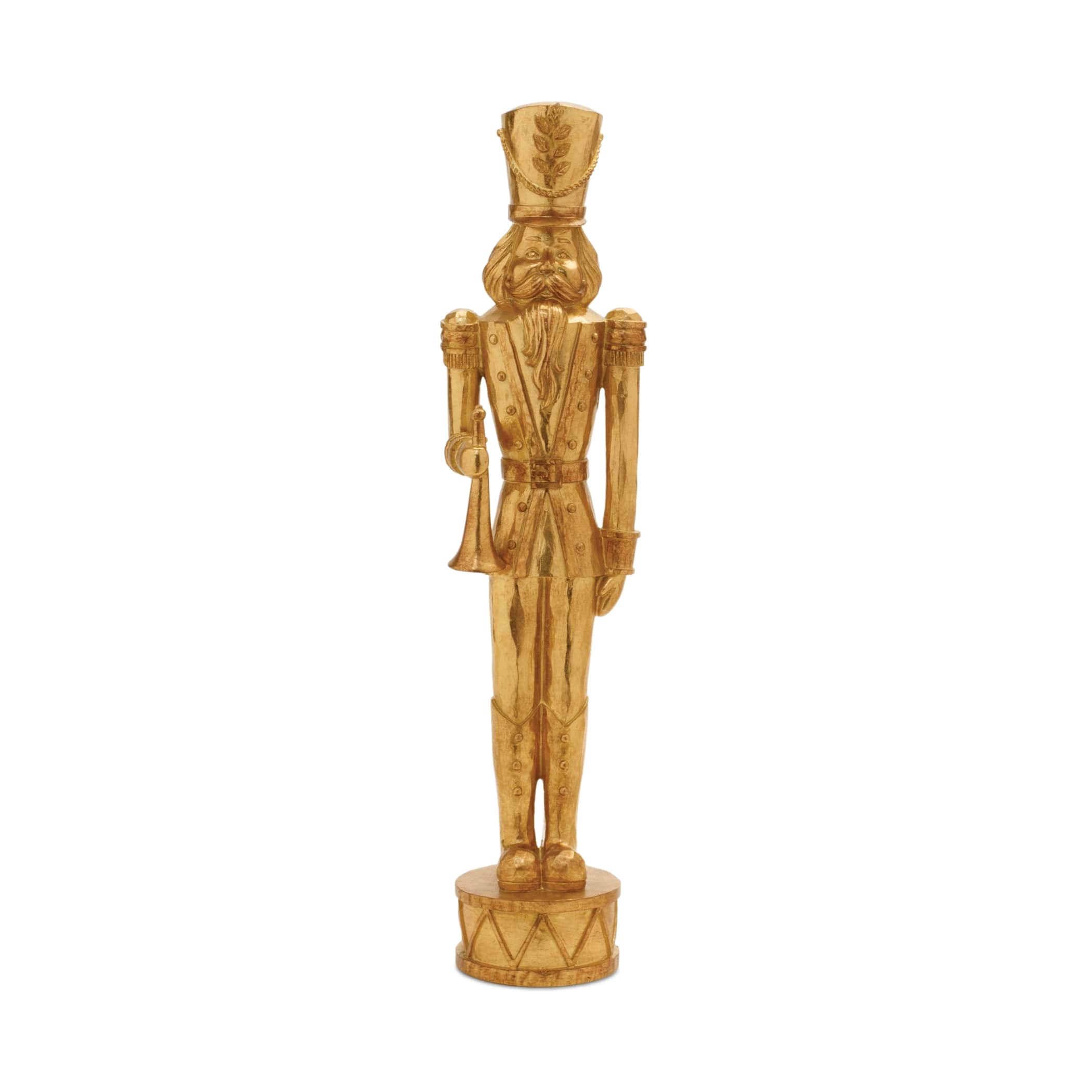 Gold Holiday Nutcracker Statue Set