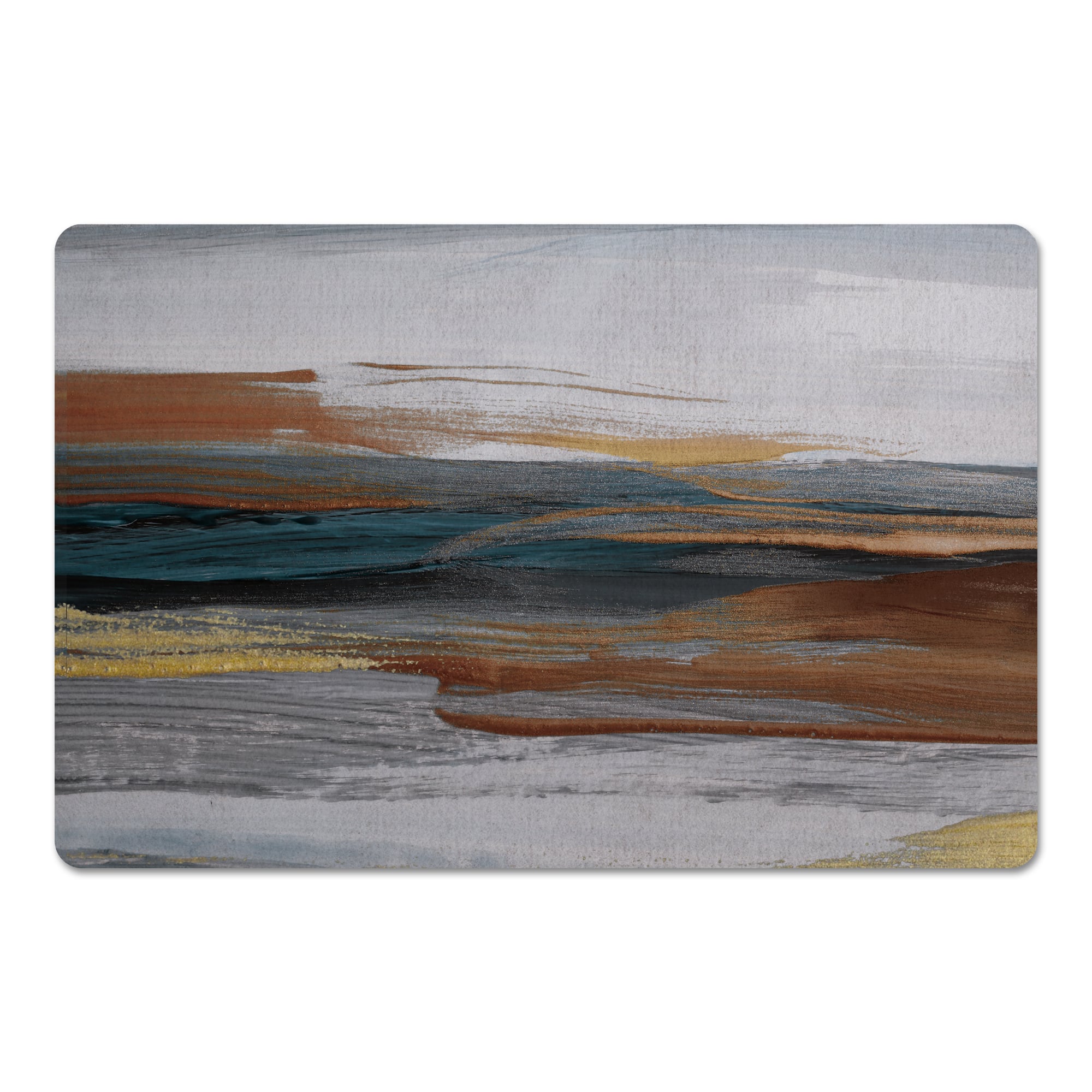 18" x 27" Navy & Rust Floor Mat