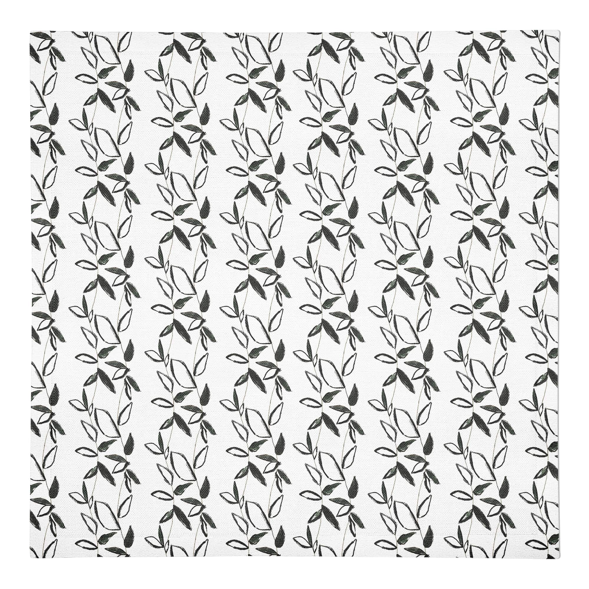 Black Leaf Stripes 10" x 10" Cotton Twill Napkin