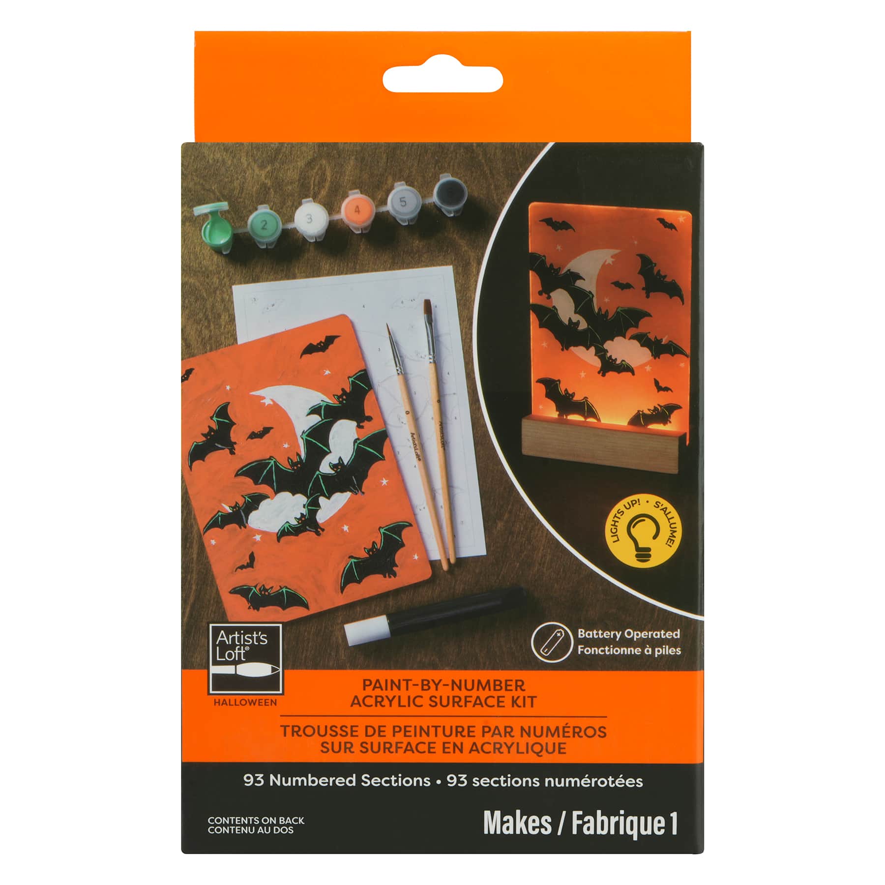Light Up Bats Paint-by-Number Acrylic Surface Kit by Artist's Loft®