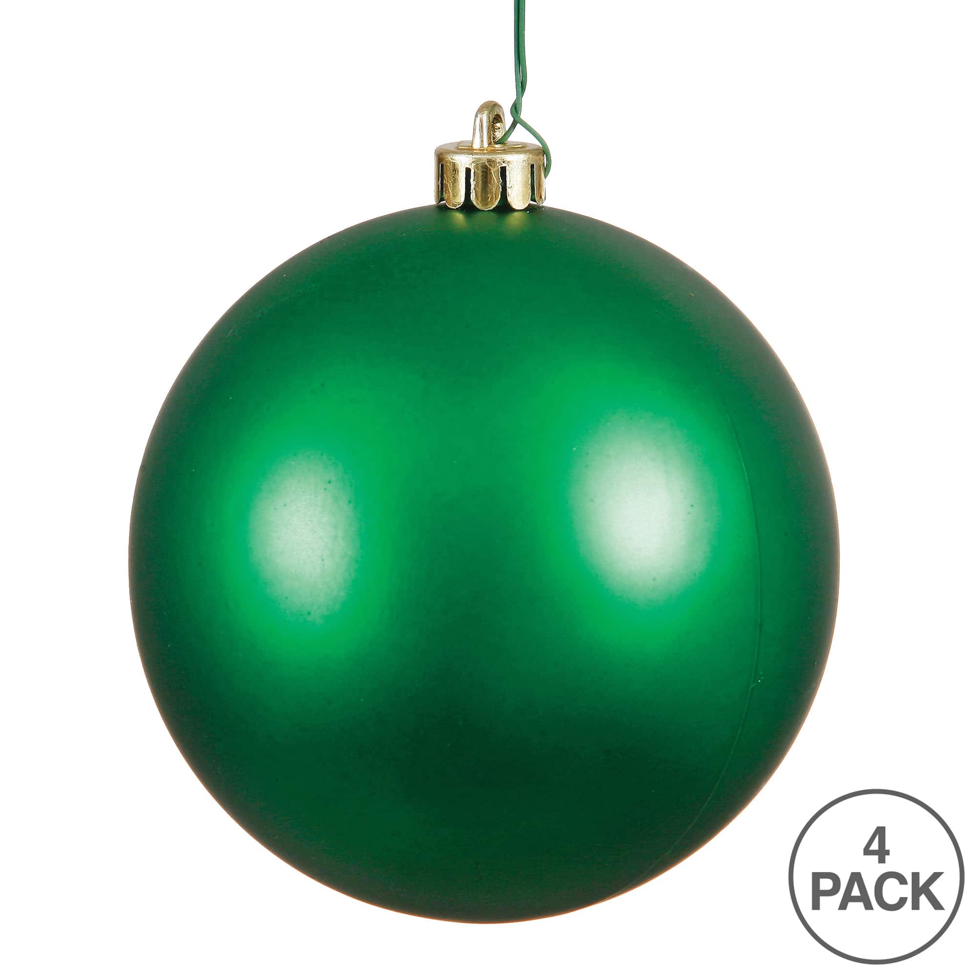 Vickerman 6" Green Matte Ball Ornaments, 4ct.
