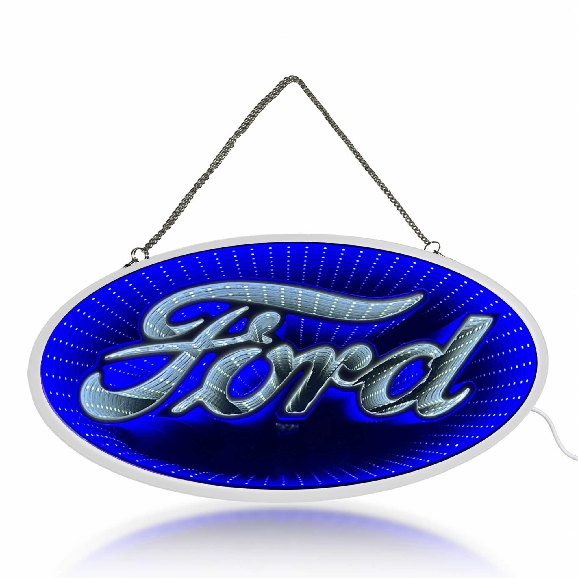 American Art Decor 18" Ford Built Tough Infinity Mirror LED Neon Sign