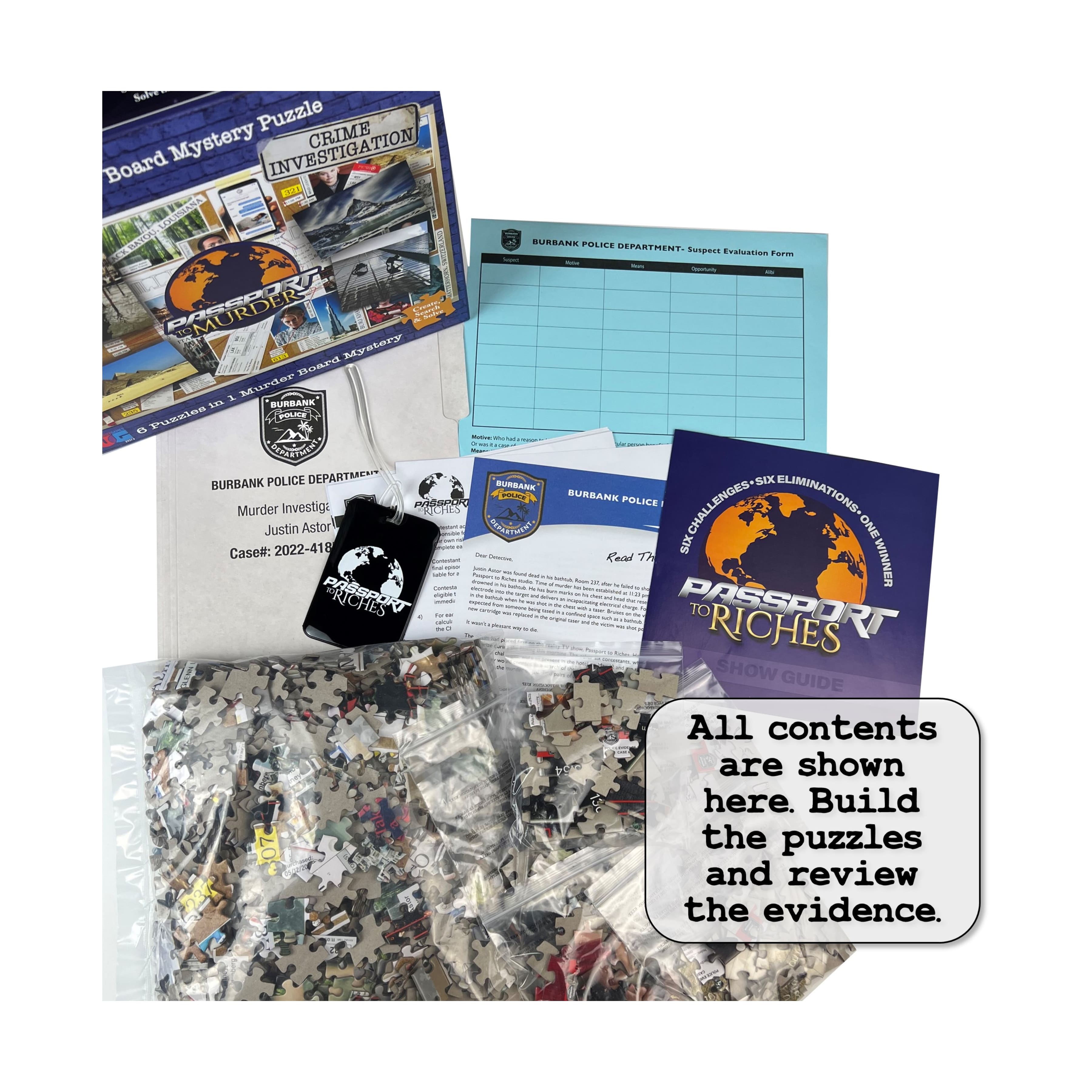 Murder Mystery Party Case Files Puzzles - Passport to Murder: 1000 Pcs