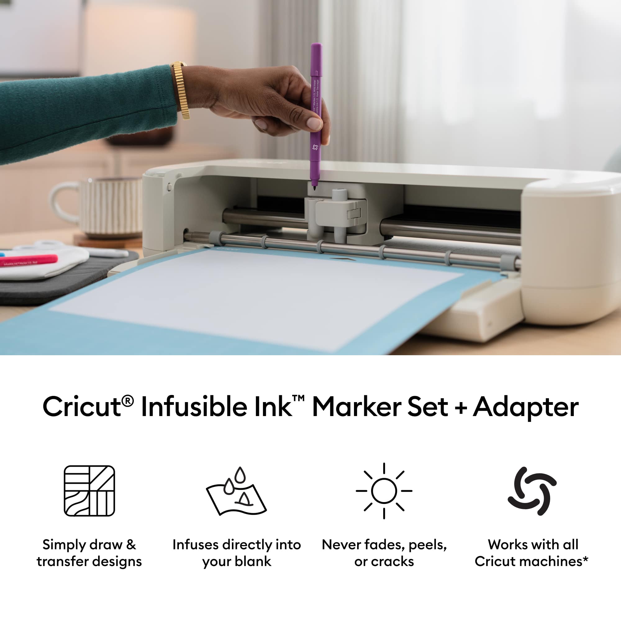 Cricut® Infusible Ink™ 1mm Ultimate Sampler Sublimation Markers, 30ct. with Adapter
