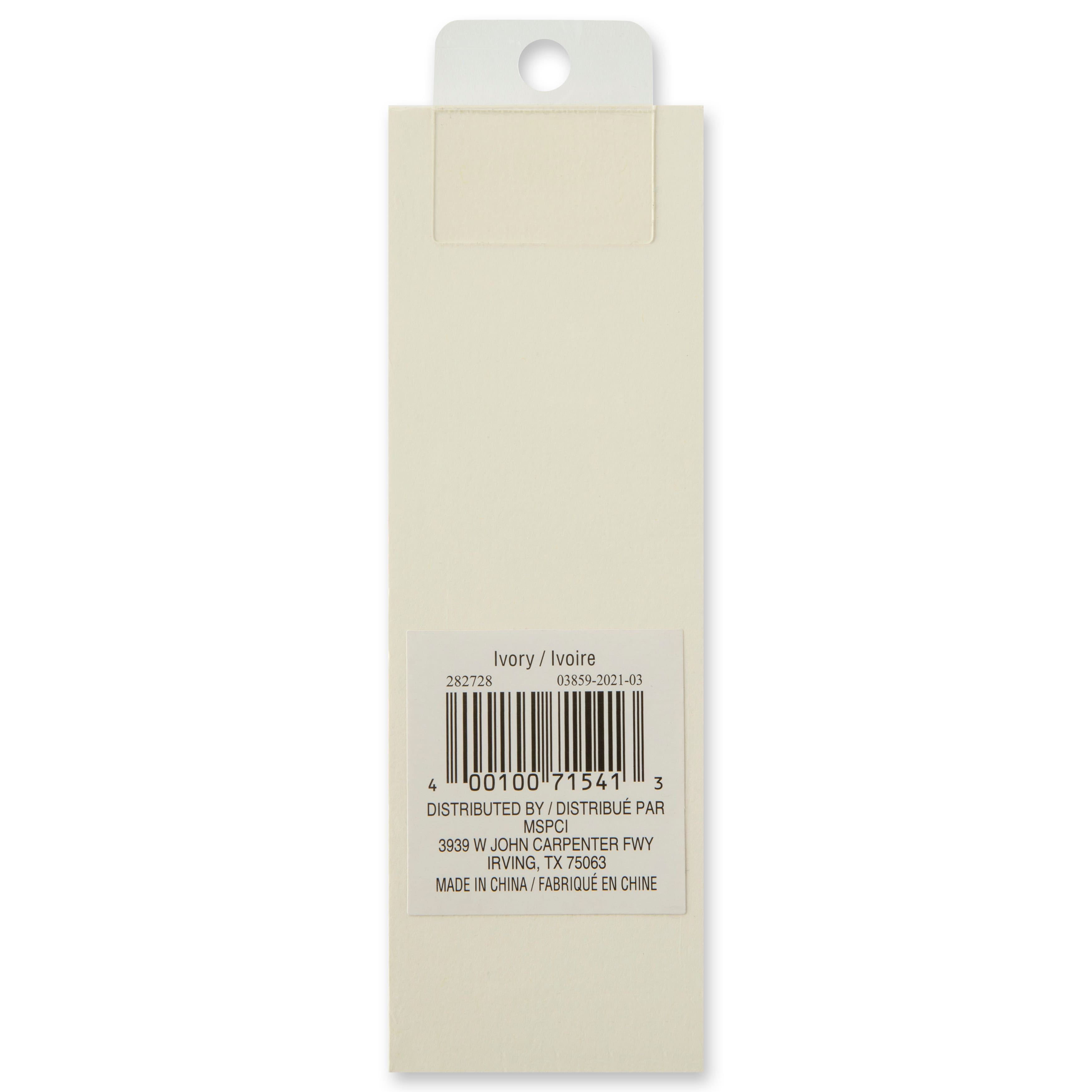 12 Packs: 50 ct. (600 total) Ivory Bookmarks by Recollections™