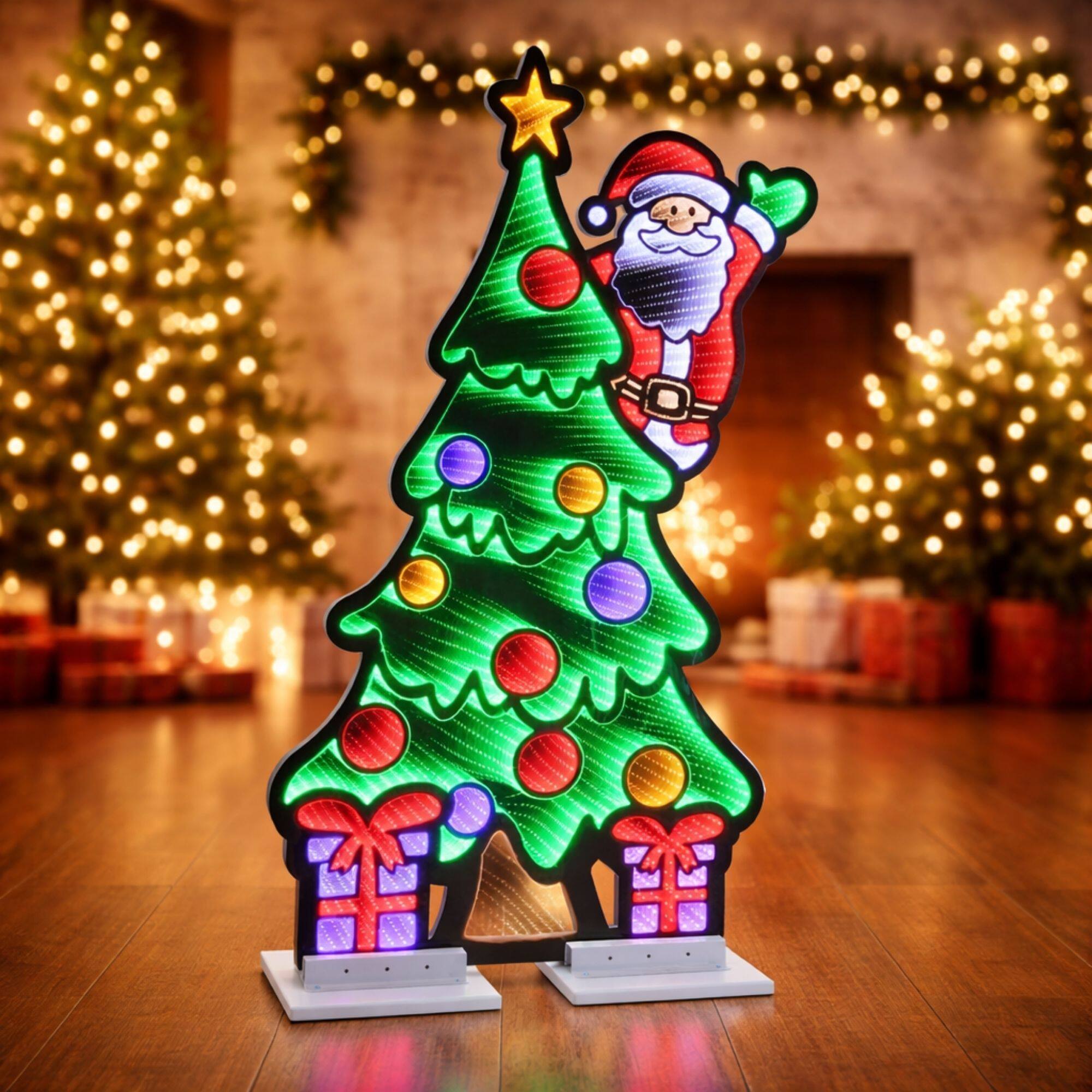 Melrose 48" Santa & Christmas Tree EkkoLight