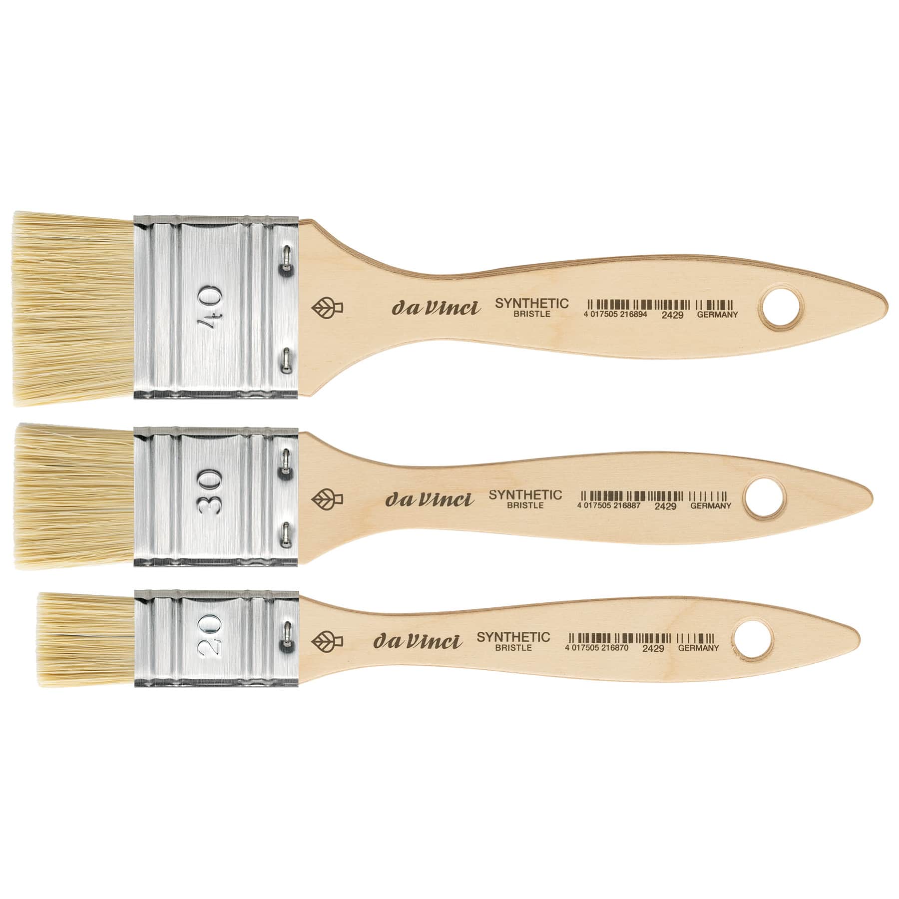 da Vinci SYNTHETIC BRISTLE Series 2429 3 Piece Mottler Brush Set