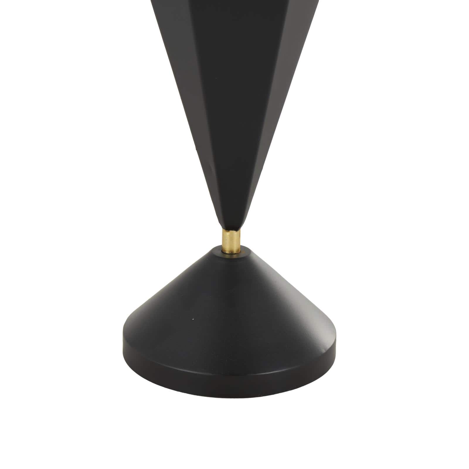 Black Metal Umbrella Stand with Gold Handle & Ball Details