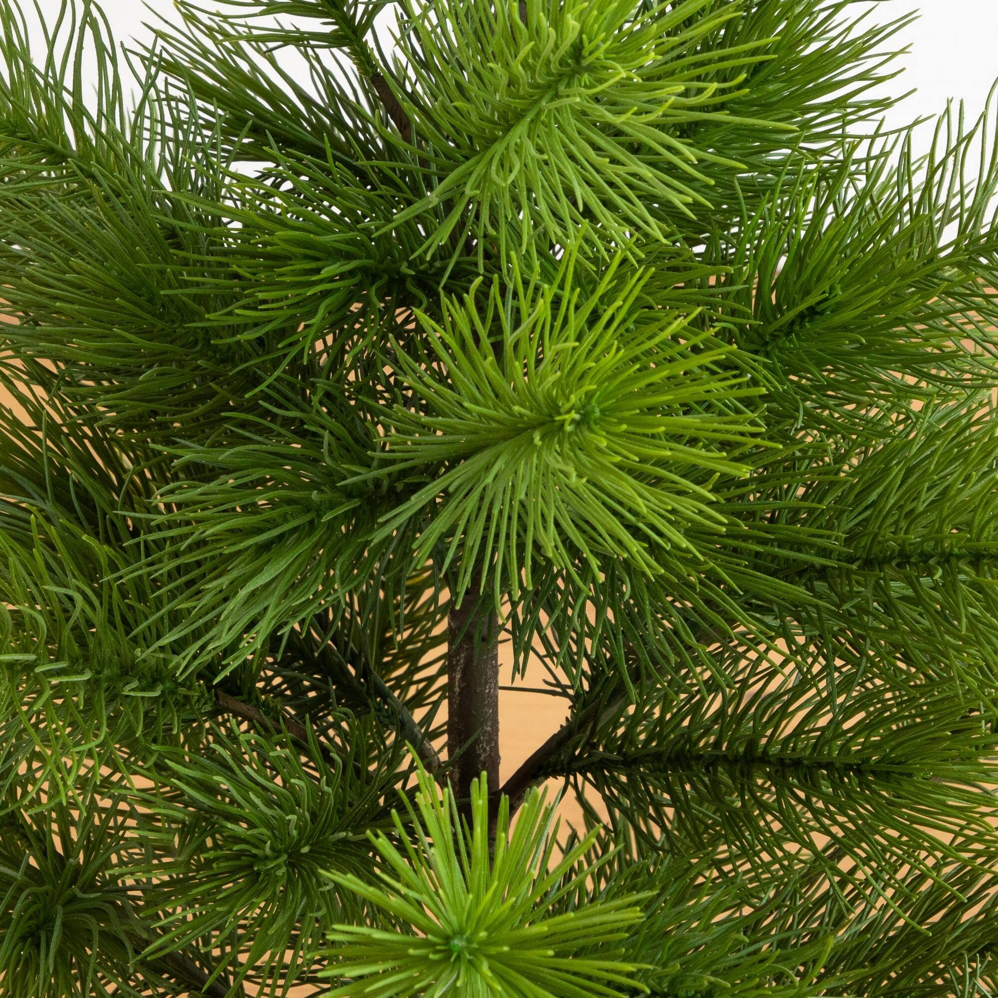 Nearly Natural 3ft. Unlit Artificial Real Touch Masson Pine Christmas Tree in White Decorative Planter