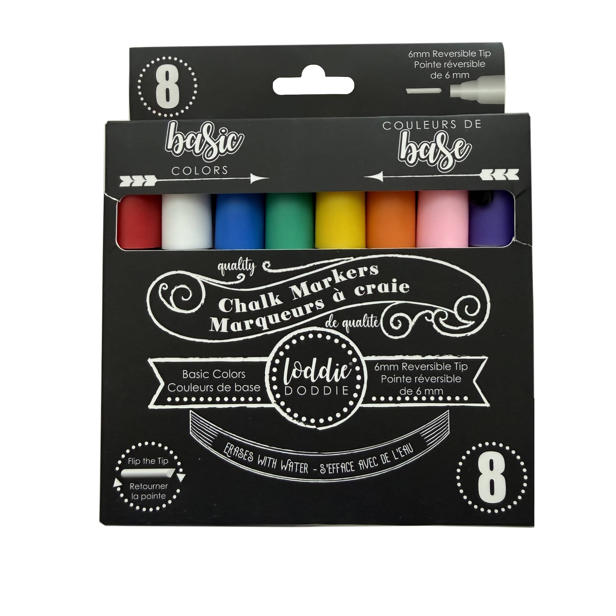 Loddie Doddie 6mm Reversible Tip 8 Color Chalk Marker Set