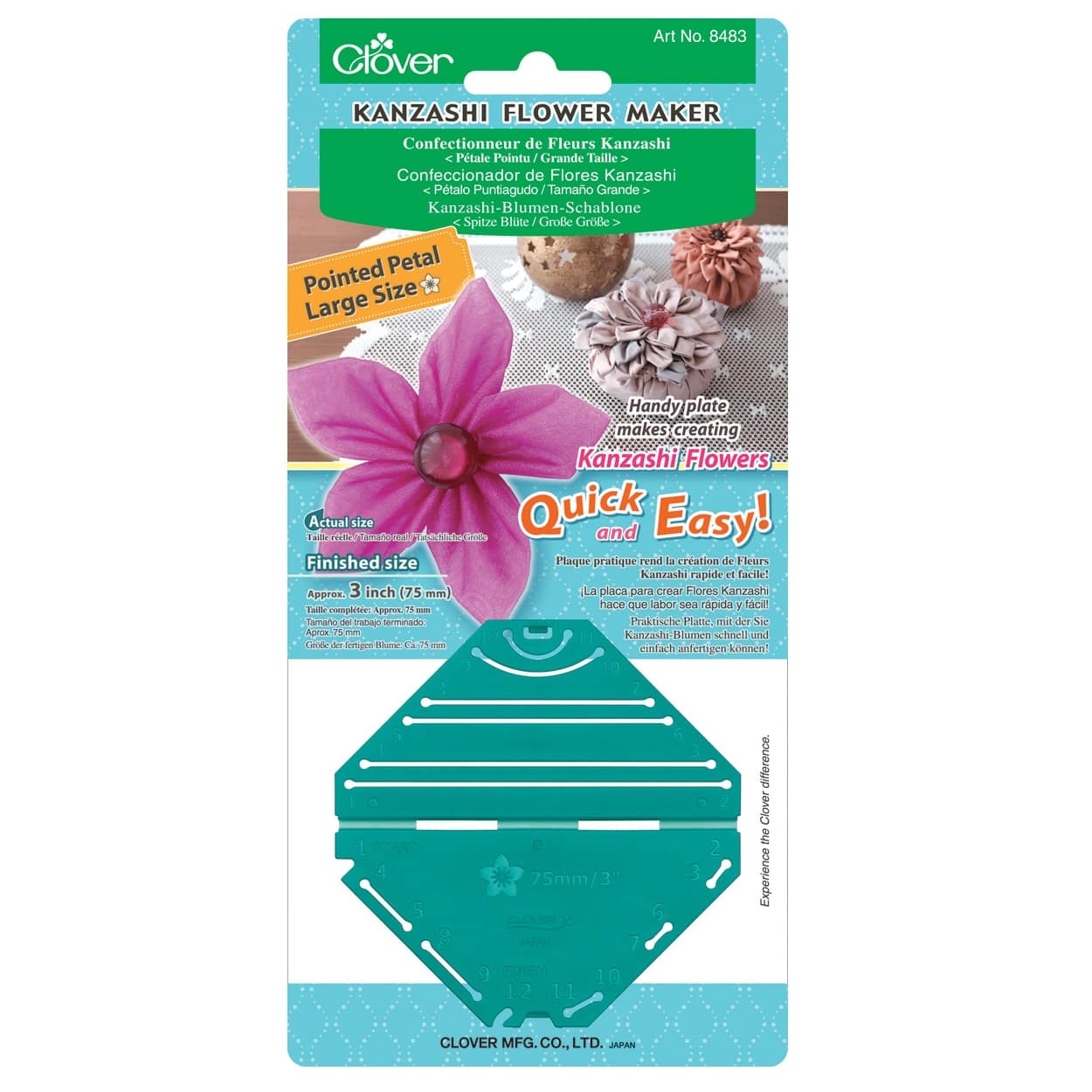 Clover Large Kanzashi Flower Pointed petal Maker
