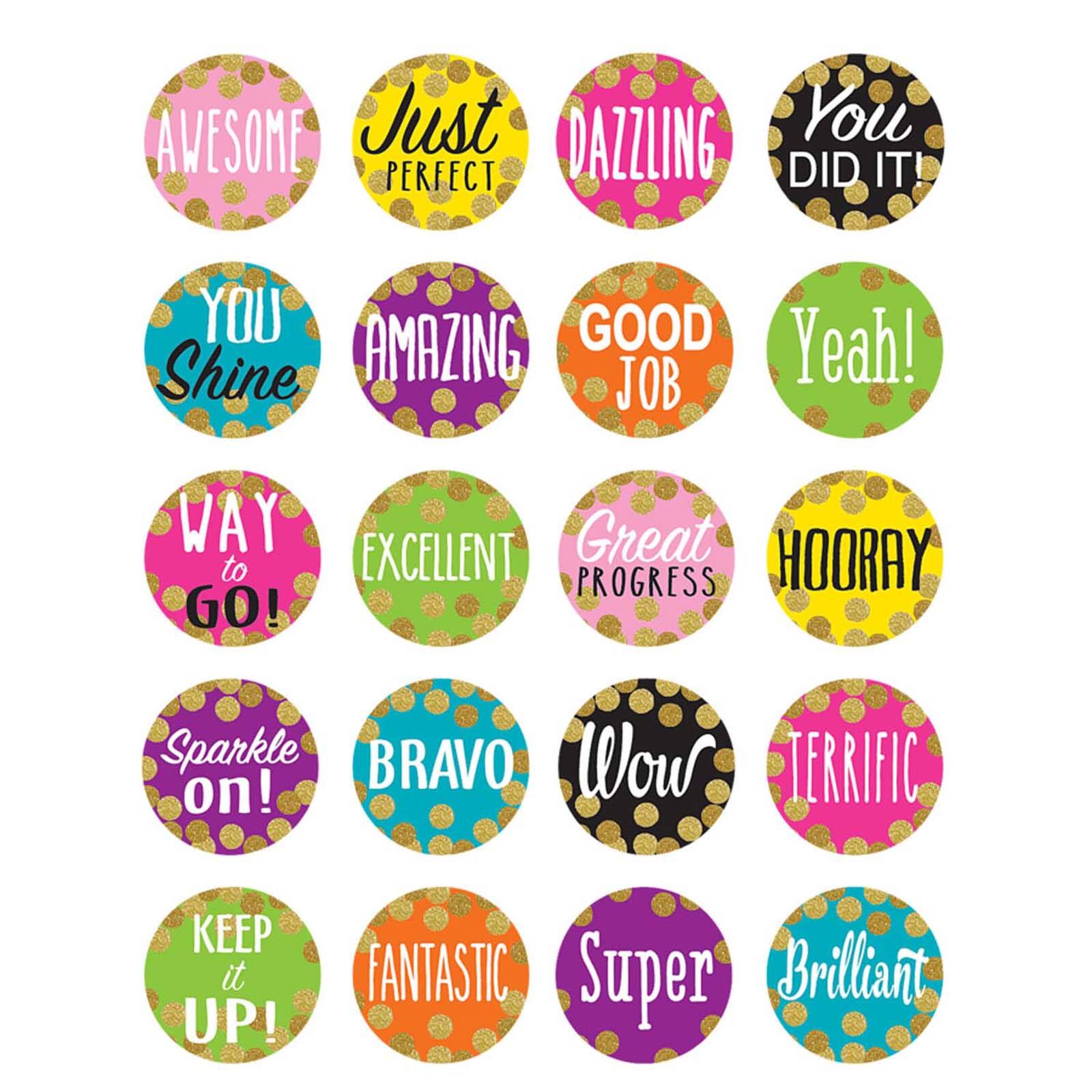 Teacher Created Resources Confetti Stickers, 12 Packs of 120