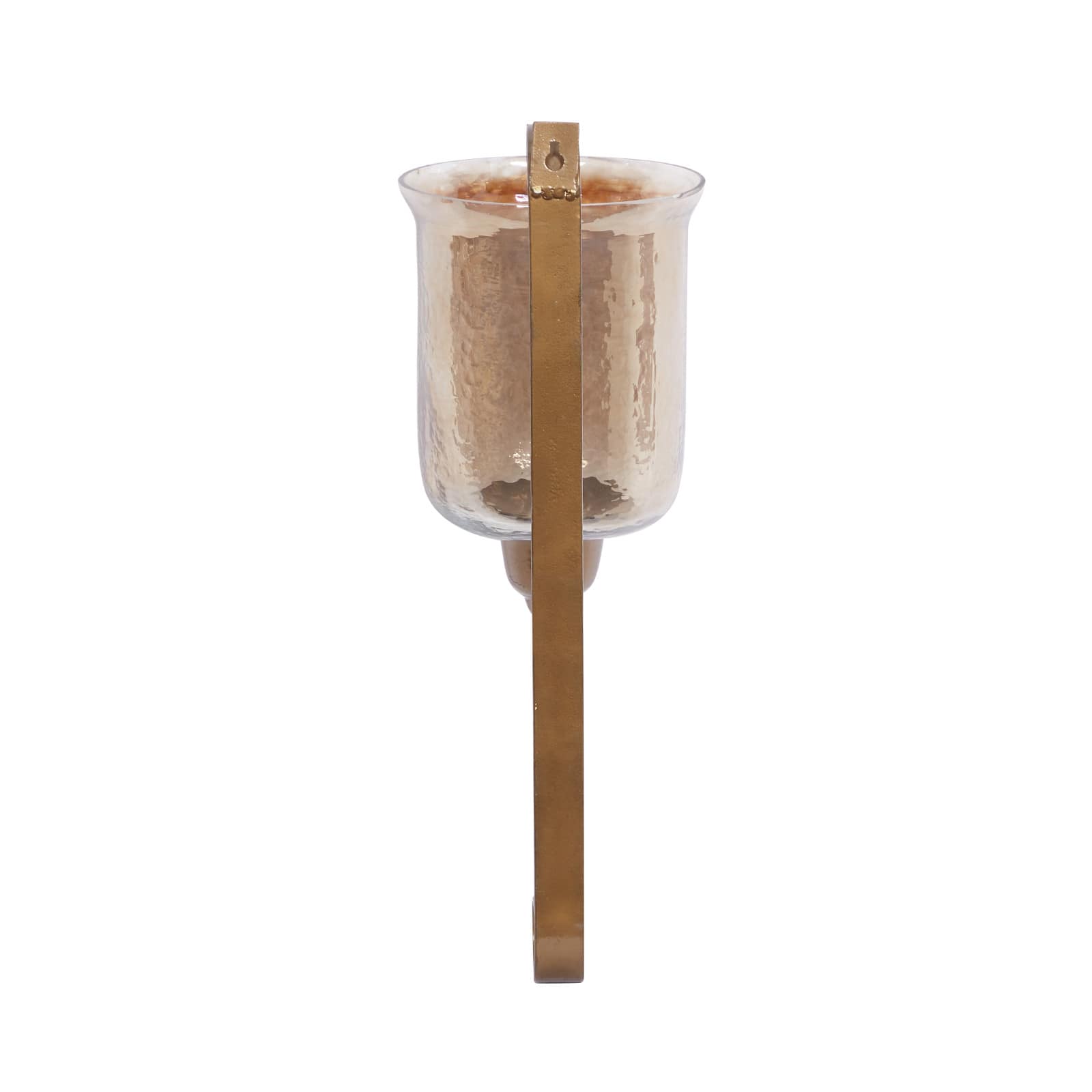 Brown Iron Traditional Candle Wall Sconce, 20" x 11" x 7"