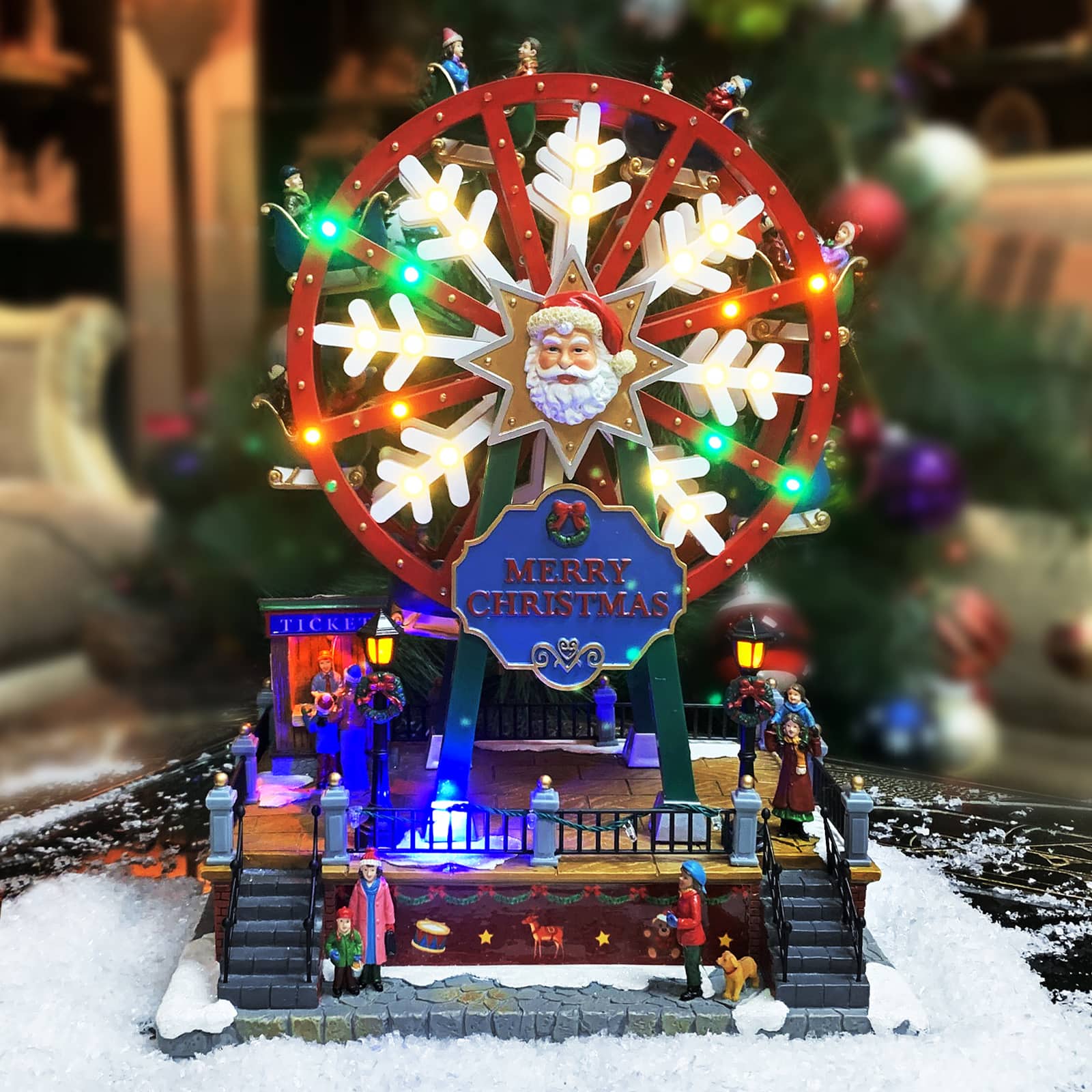 Moments in Time 14.8” Animated Carnival Ferris Wheel Décor