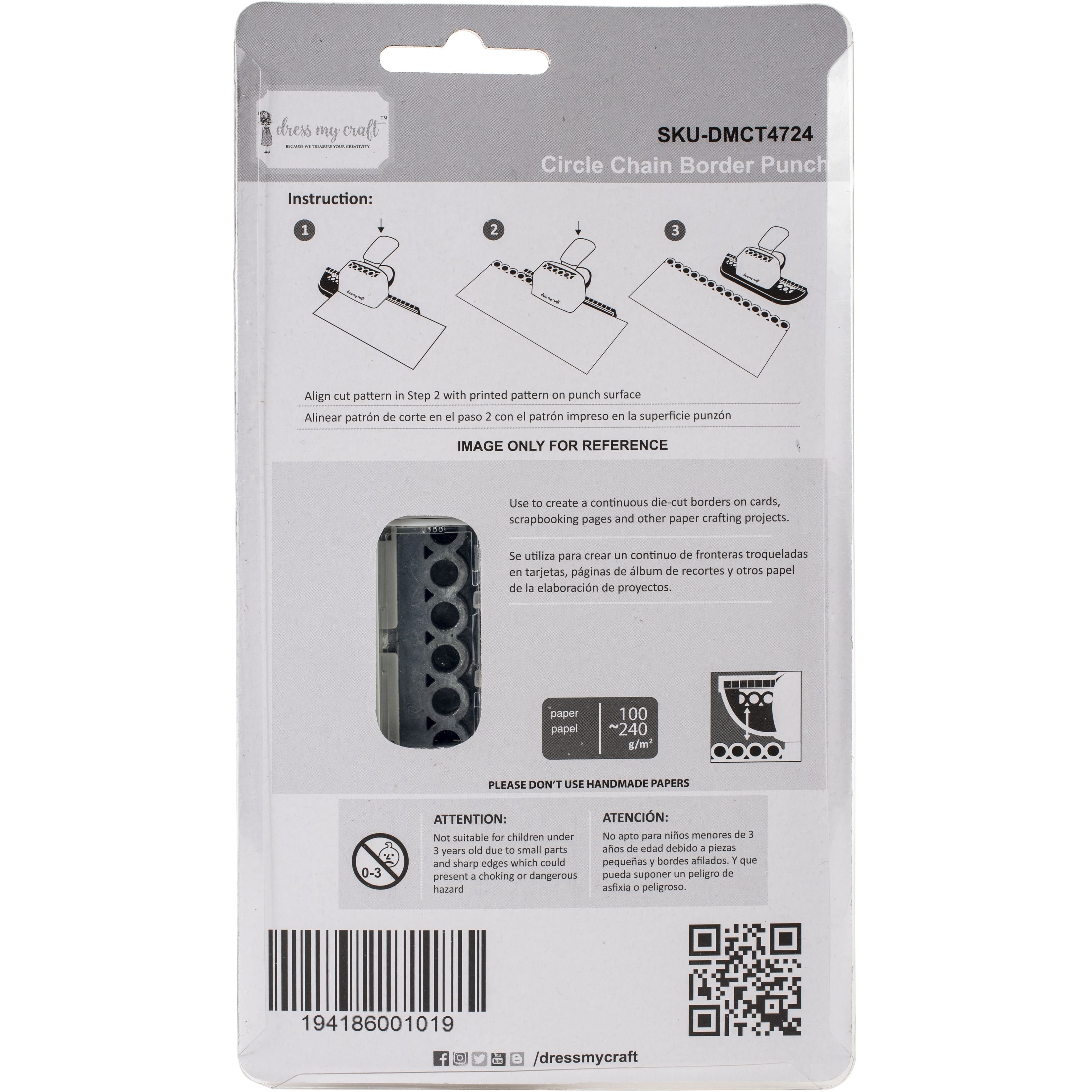 Dress My Craft® Circle Chain Border Punch