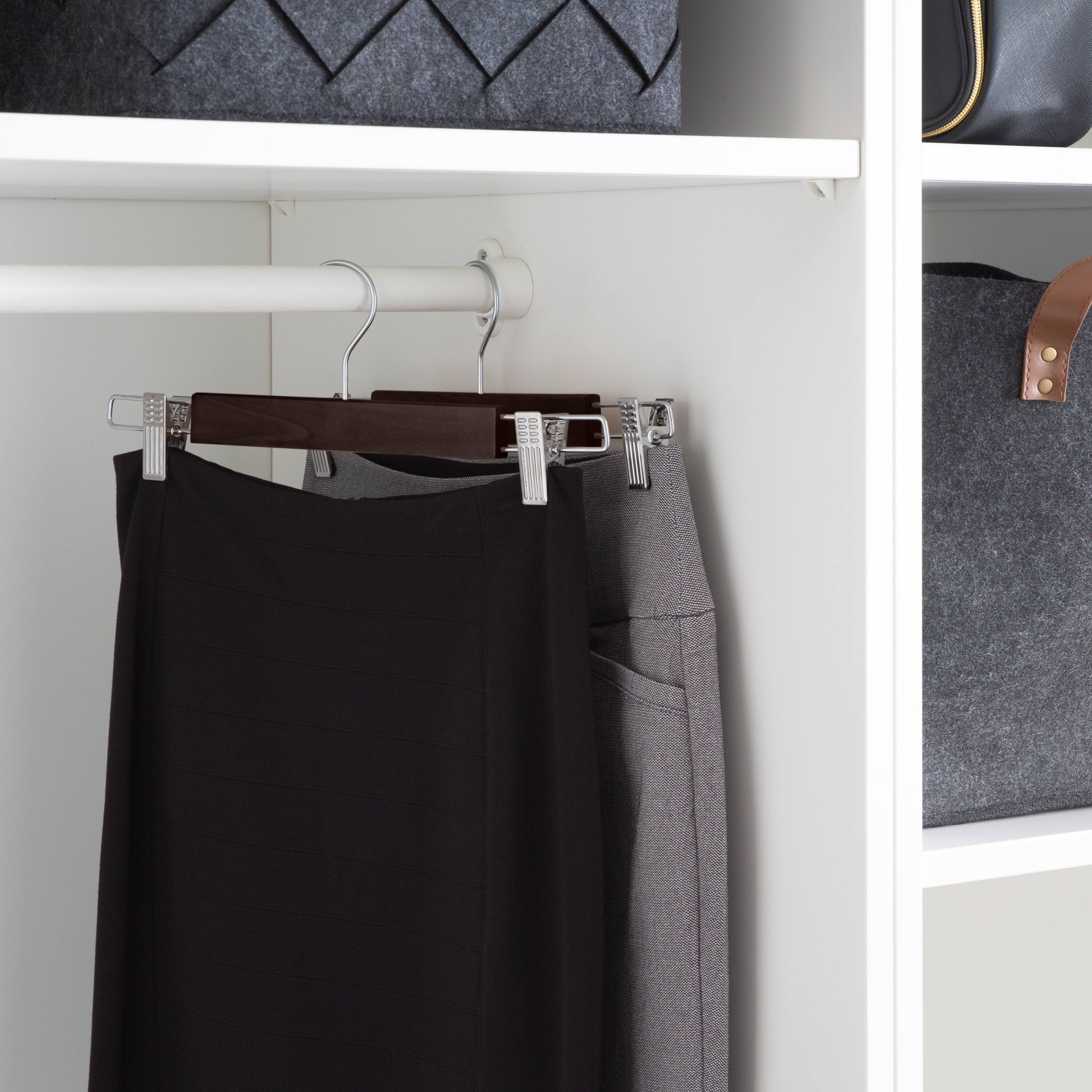 Simplify Mahogany Skirt & Pant Hangers, 2ct.