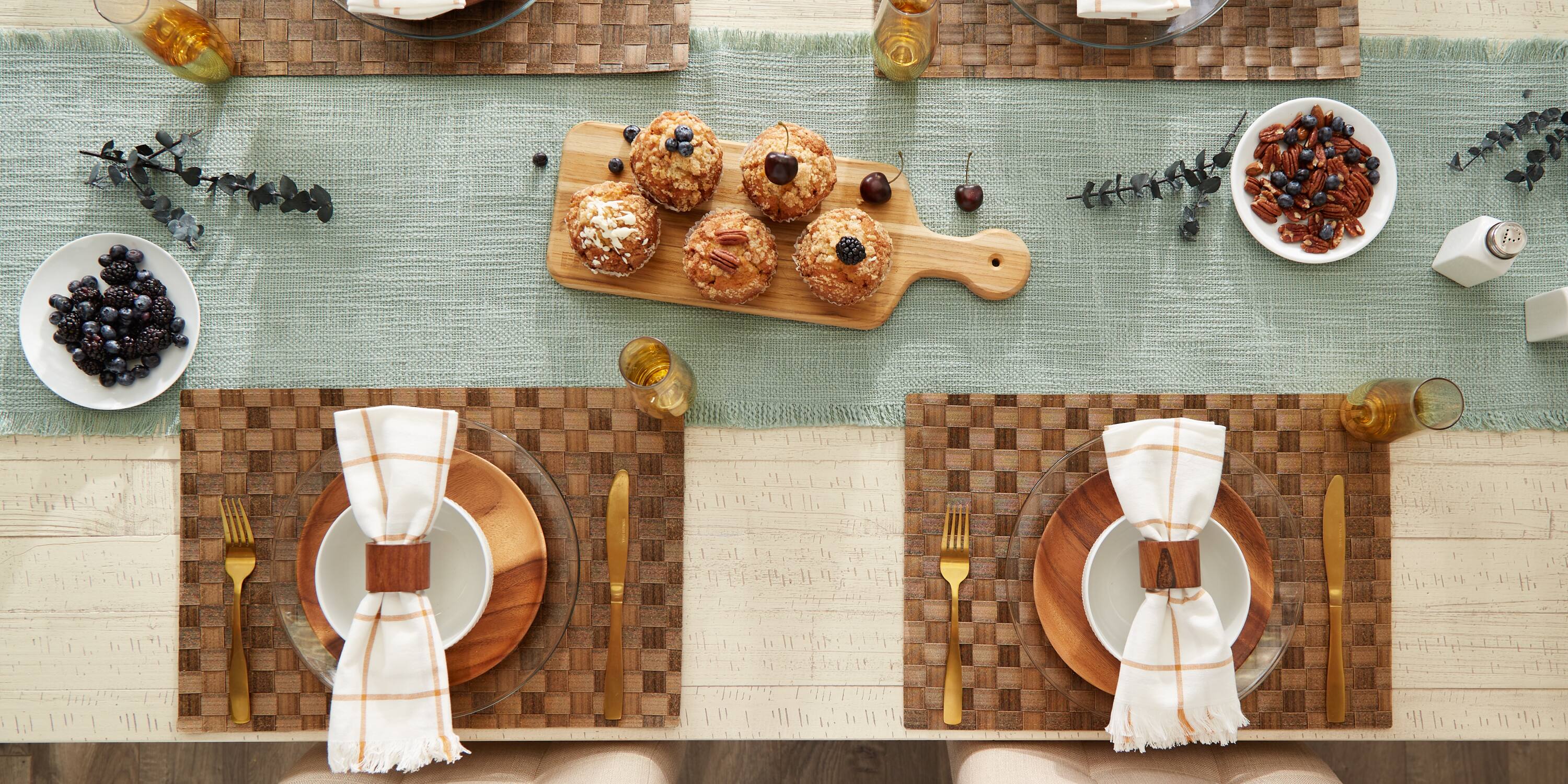 DII® Reversible Basket Weave Woven Placemats, 4ct.
