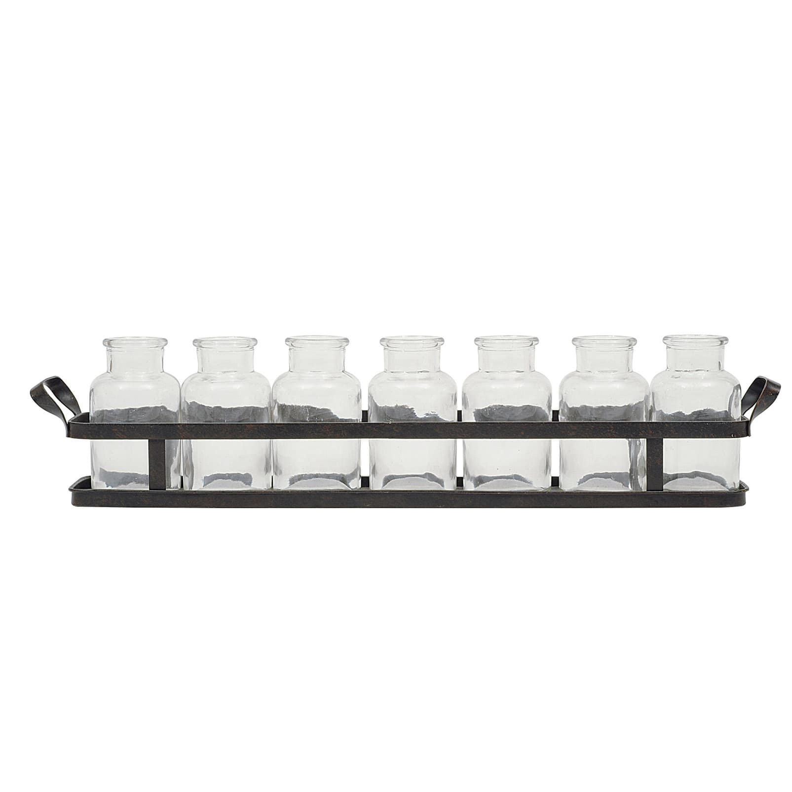 Hello Honey® Glass Bottle Set & Metal Tray