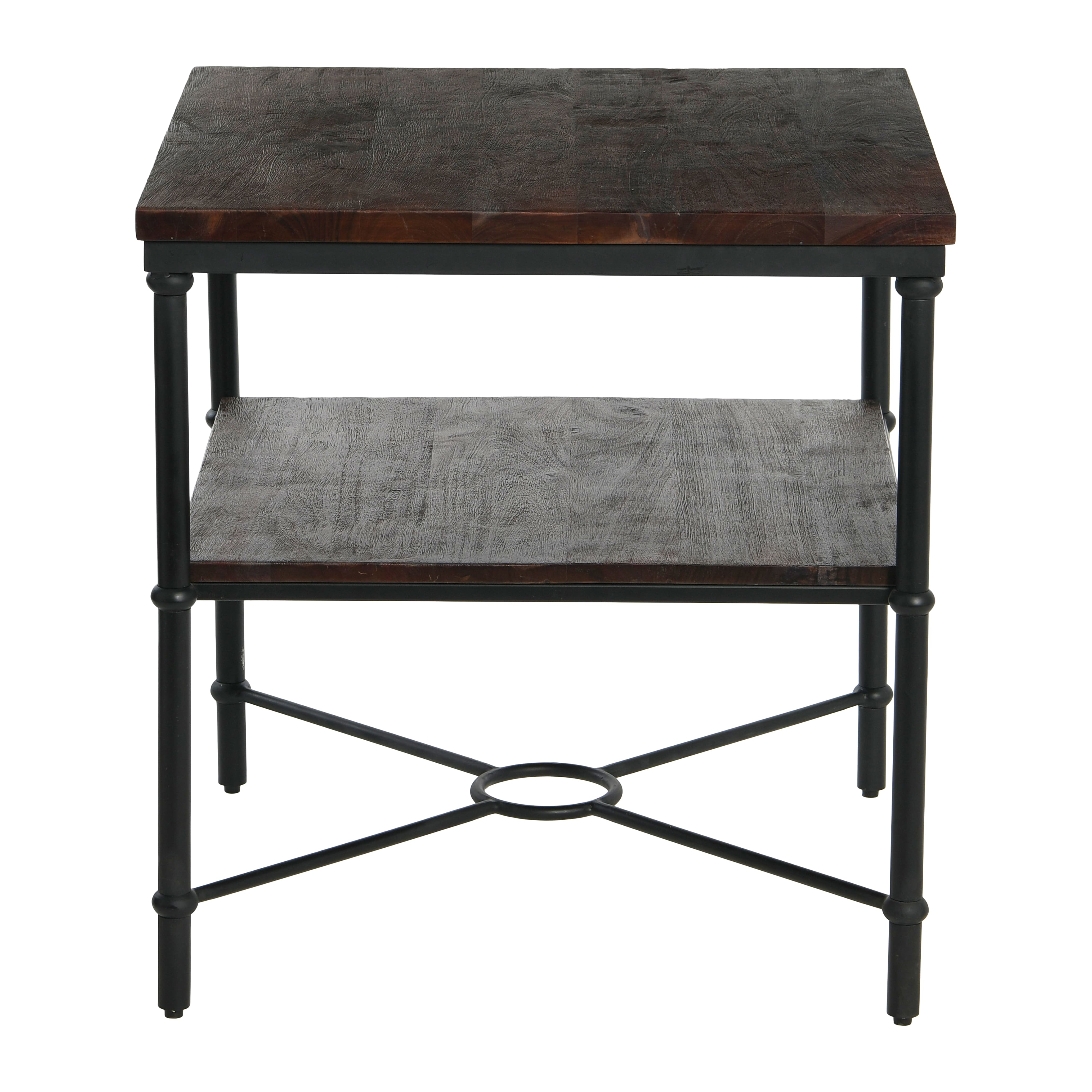 Hello Honey® 24" Saratoga Rustic Wood & Metal End Table