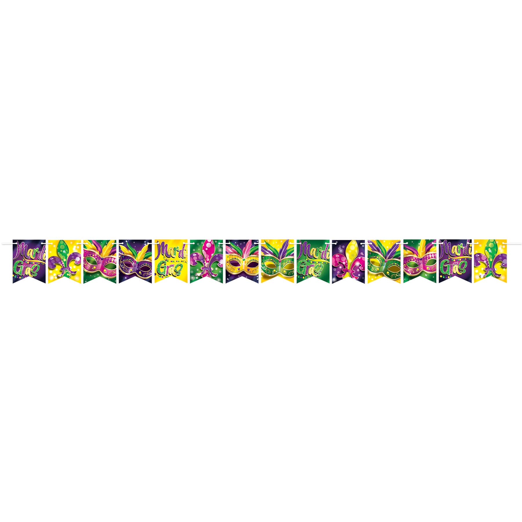 Beistle 7ft. Foil Mardi Gras Streamer