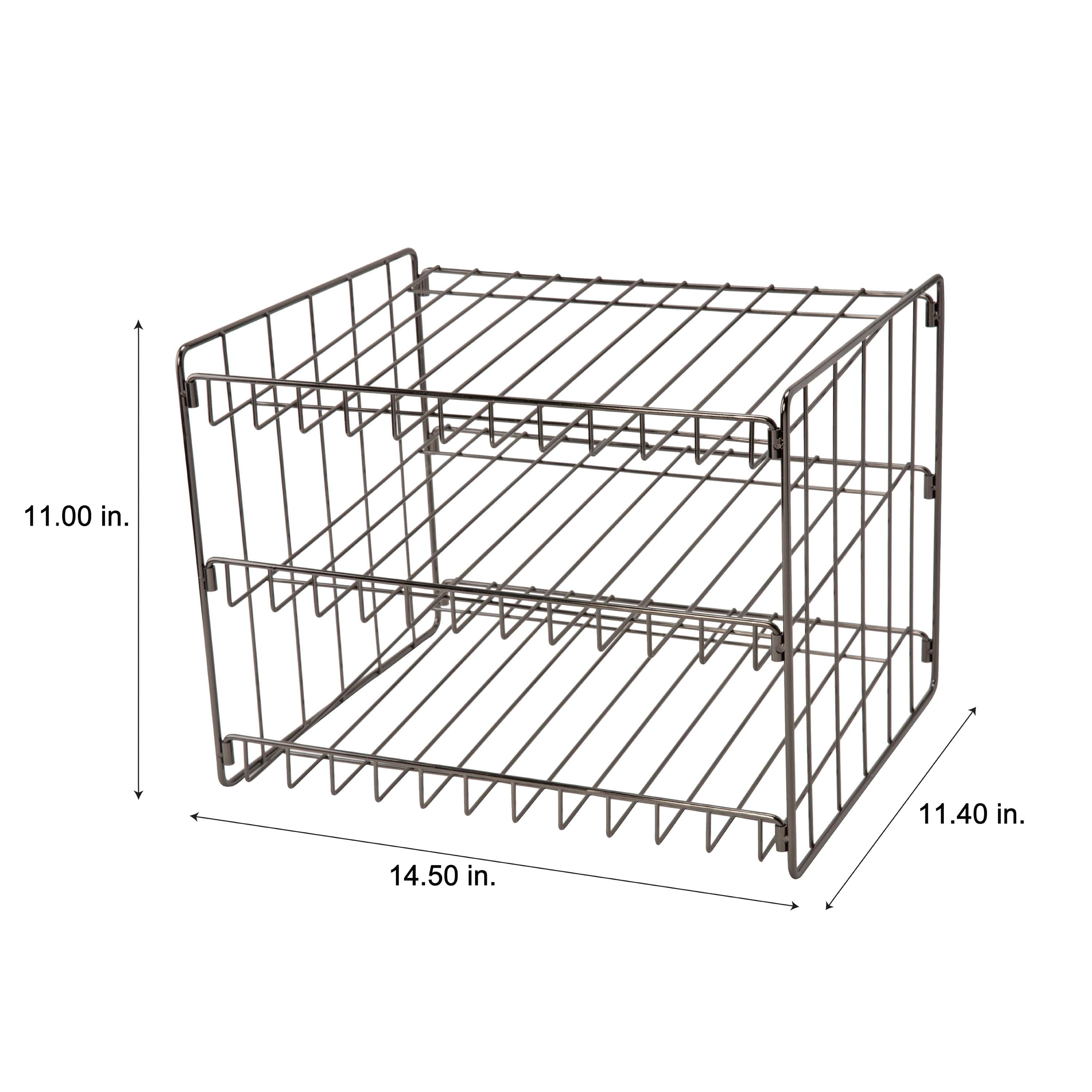 Kitchen Details 3-Tier Onyx Can Storage Organizer Rack
