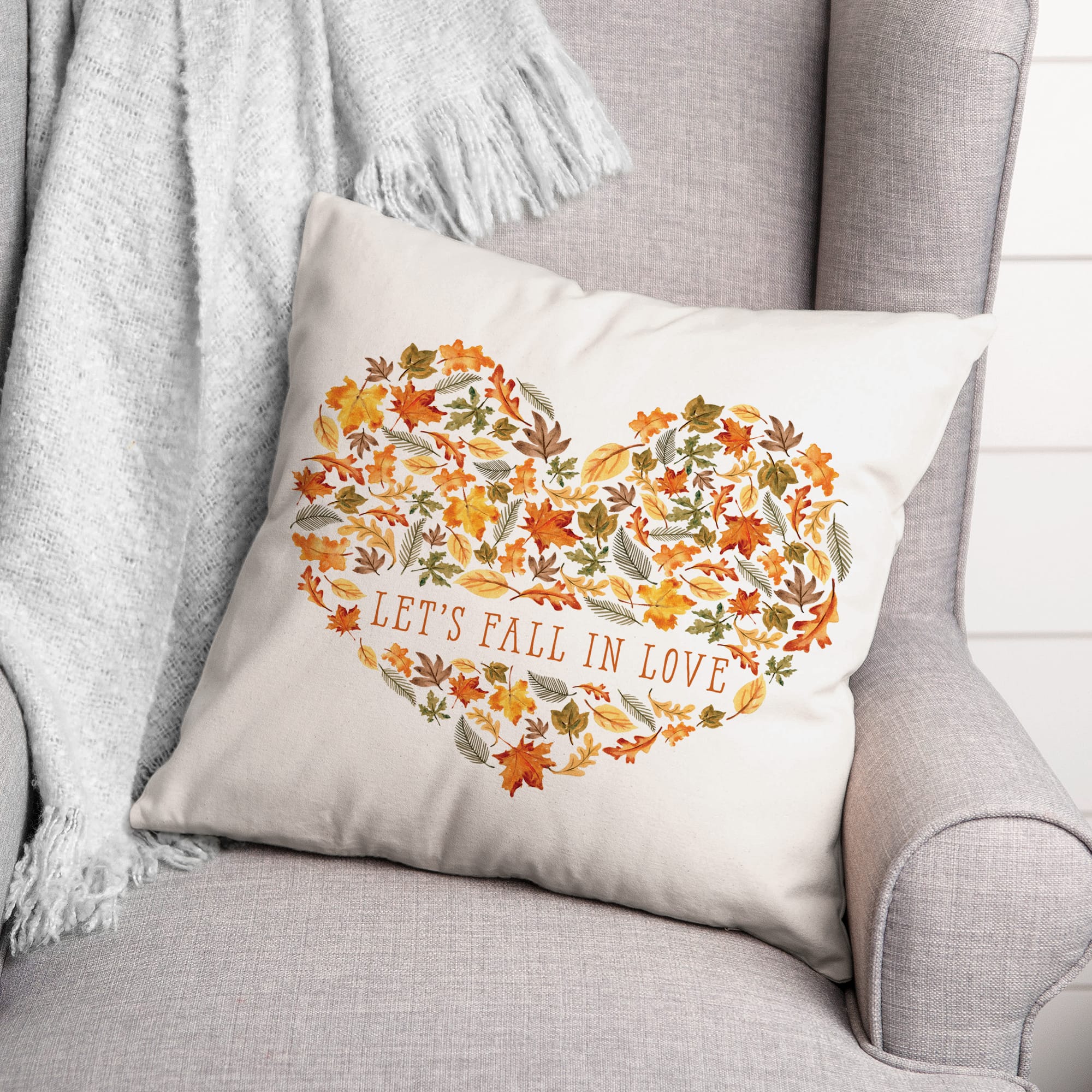 Let's Fall in Love Indoor/Outdoor Pillow