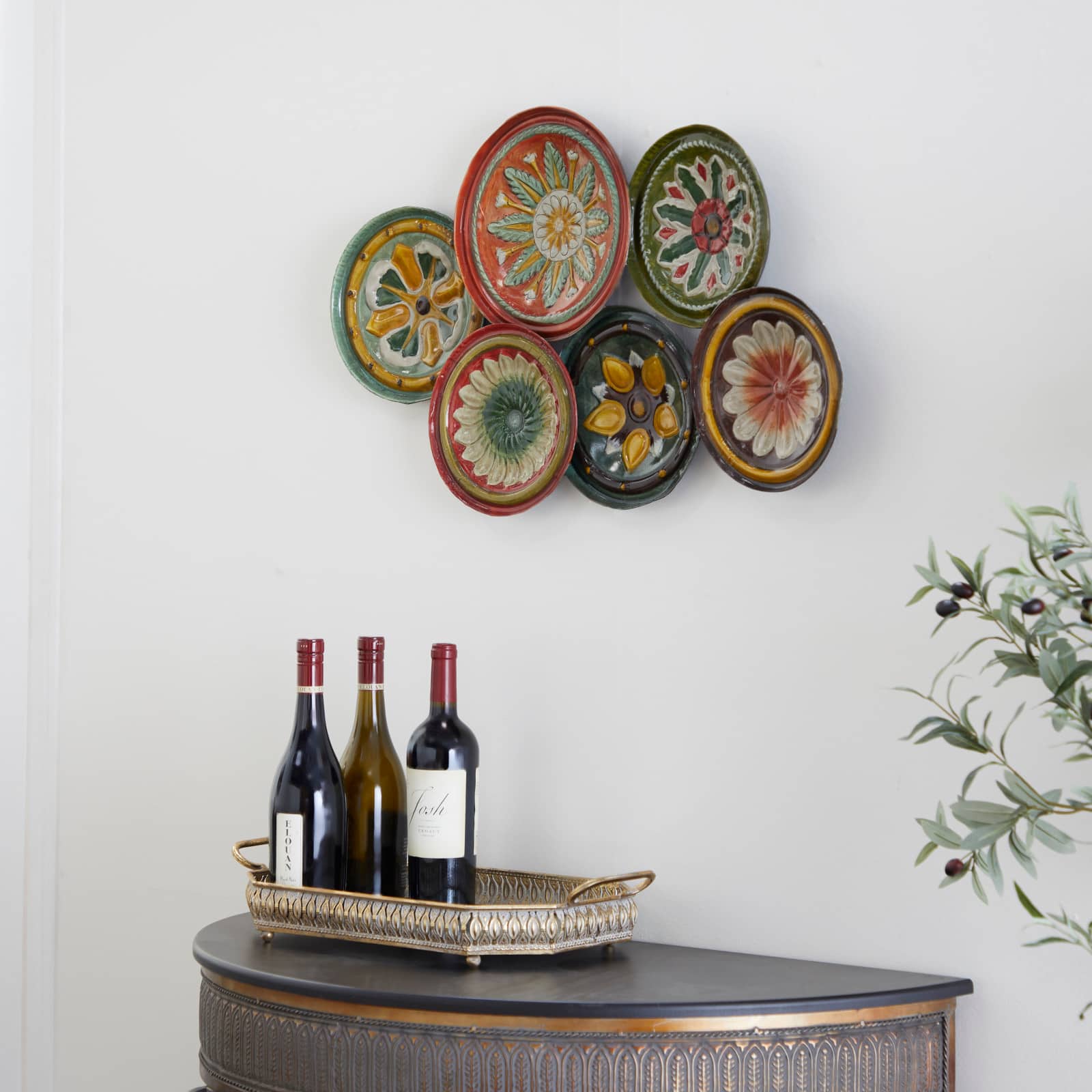 Black Metal Rustic Wall Decor, 31" x 19"