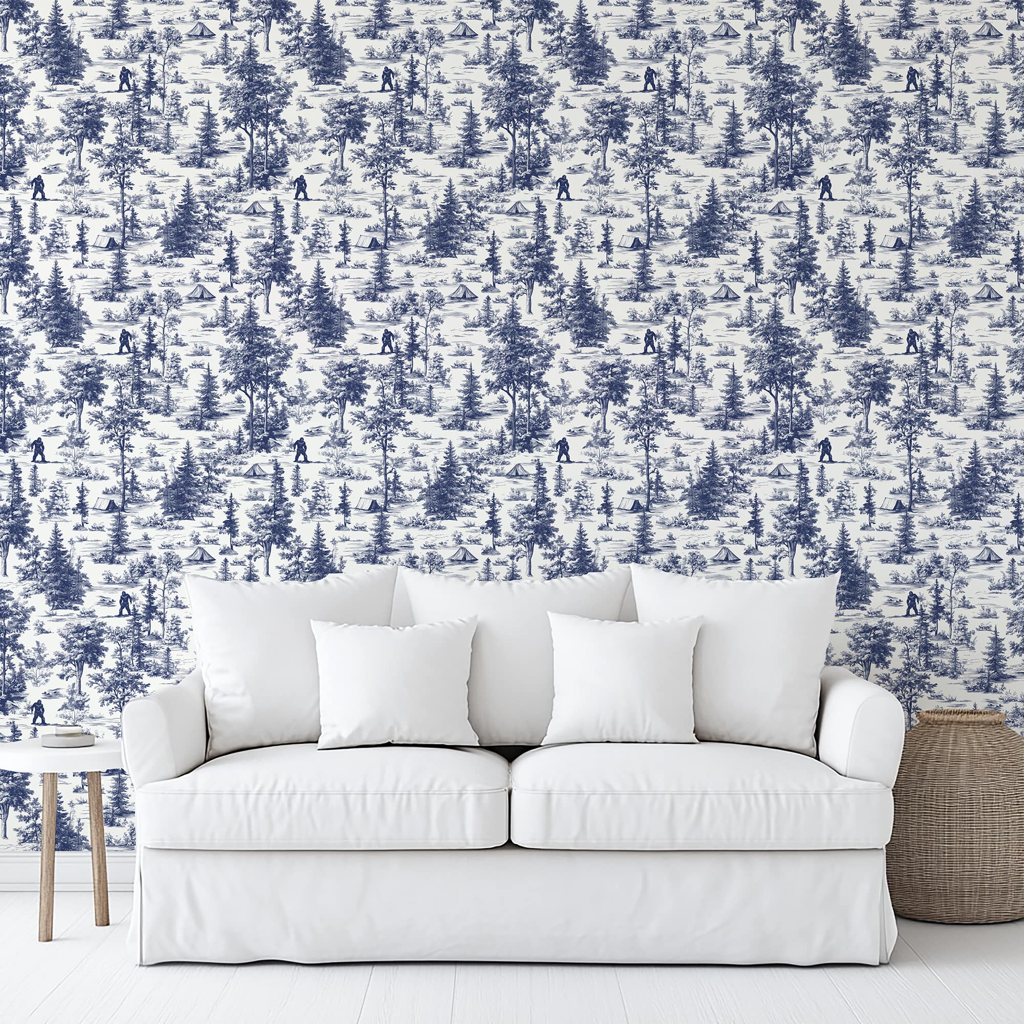 Designs Direct Bigfoot Novelty Toile Peel & Stick Wallpaper
