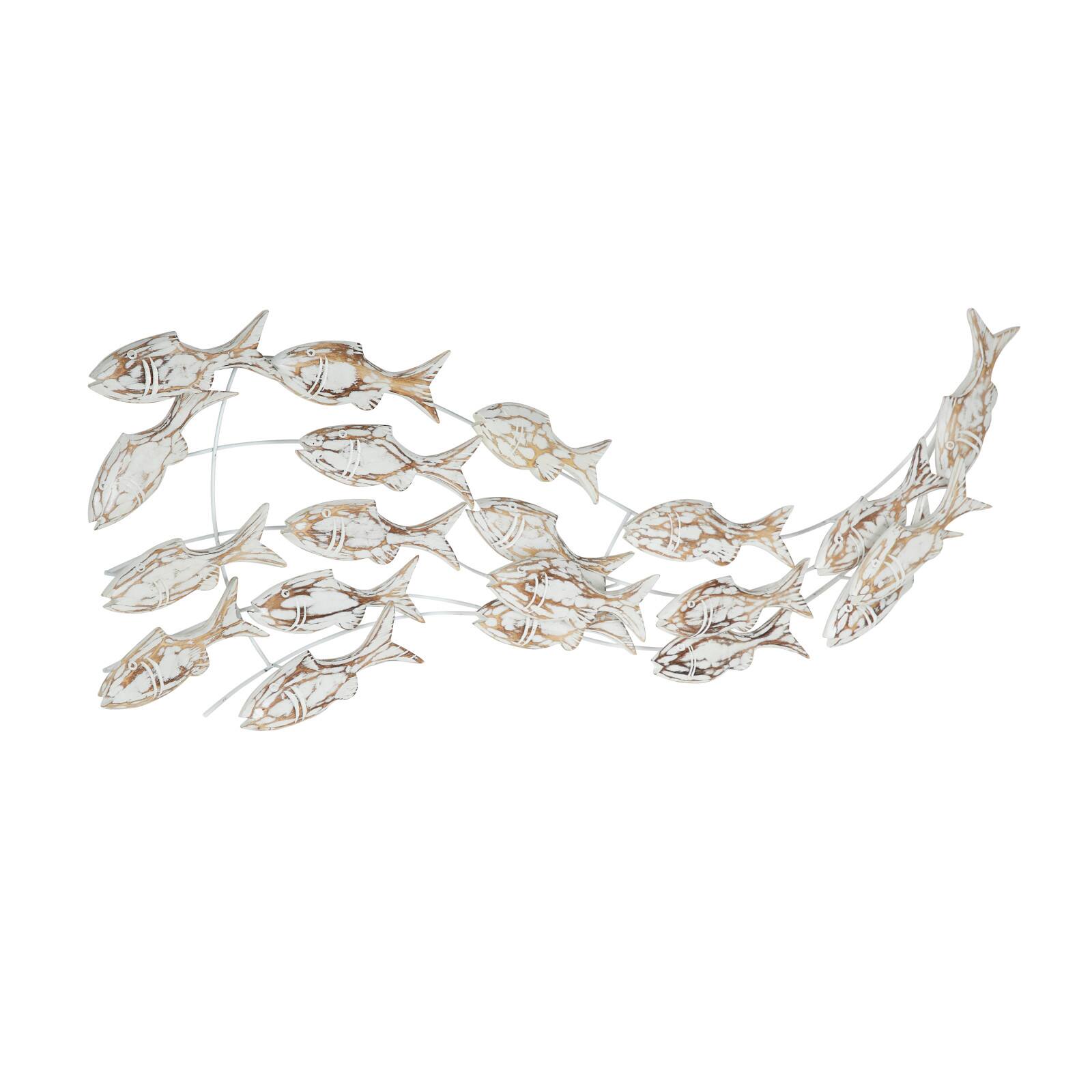 45" White Wood Coastal Wall Decor
