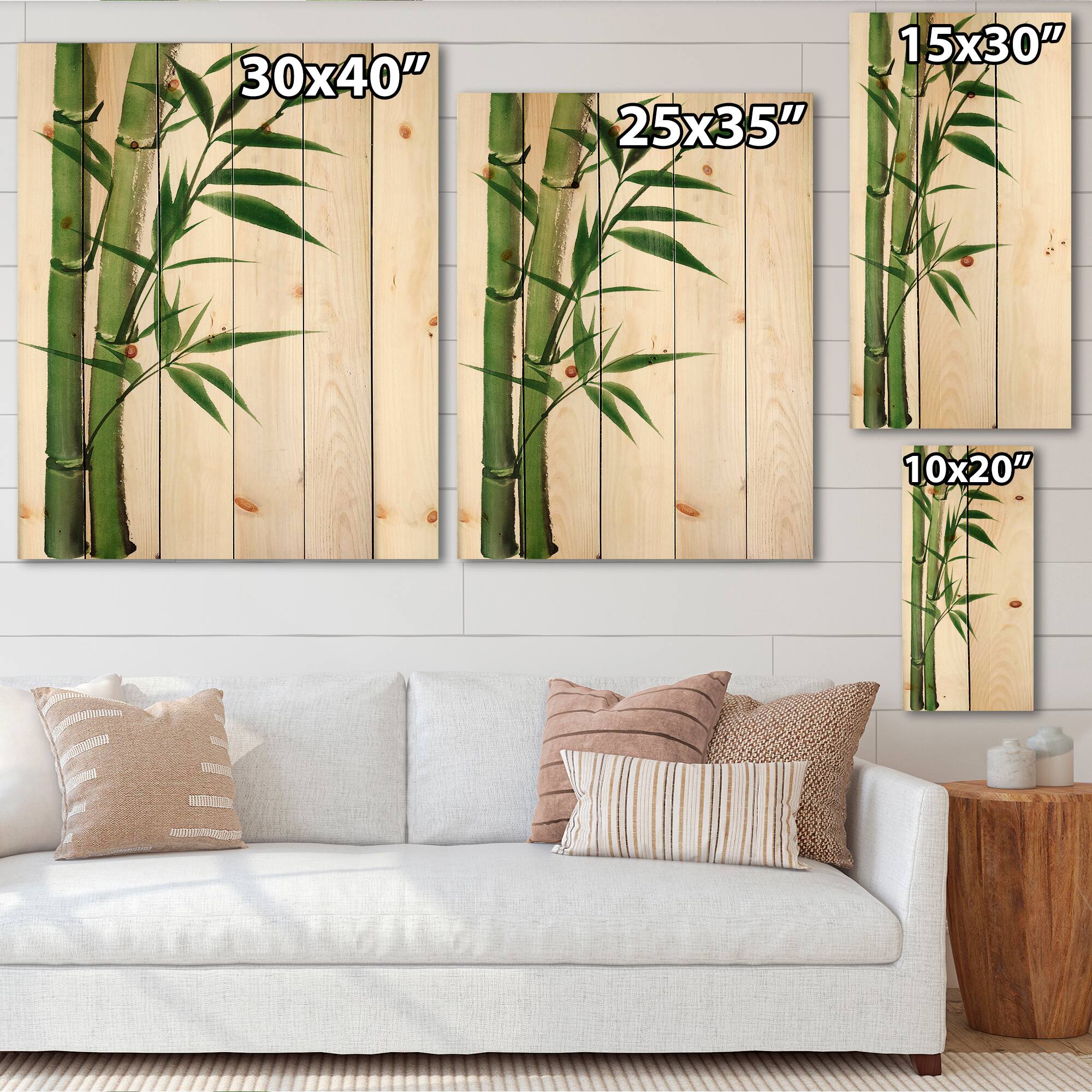 Designart - Detail of Dark Green Bamboo I