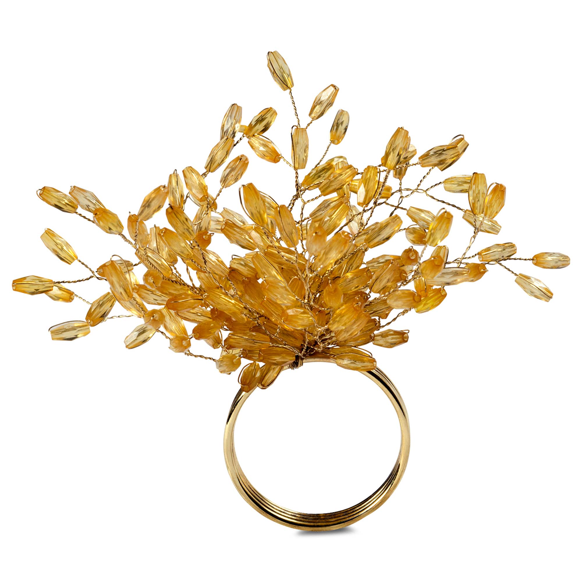 DII® Gold Beaded Burst Napkin Rings, 6ct.