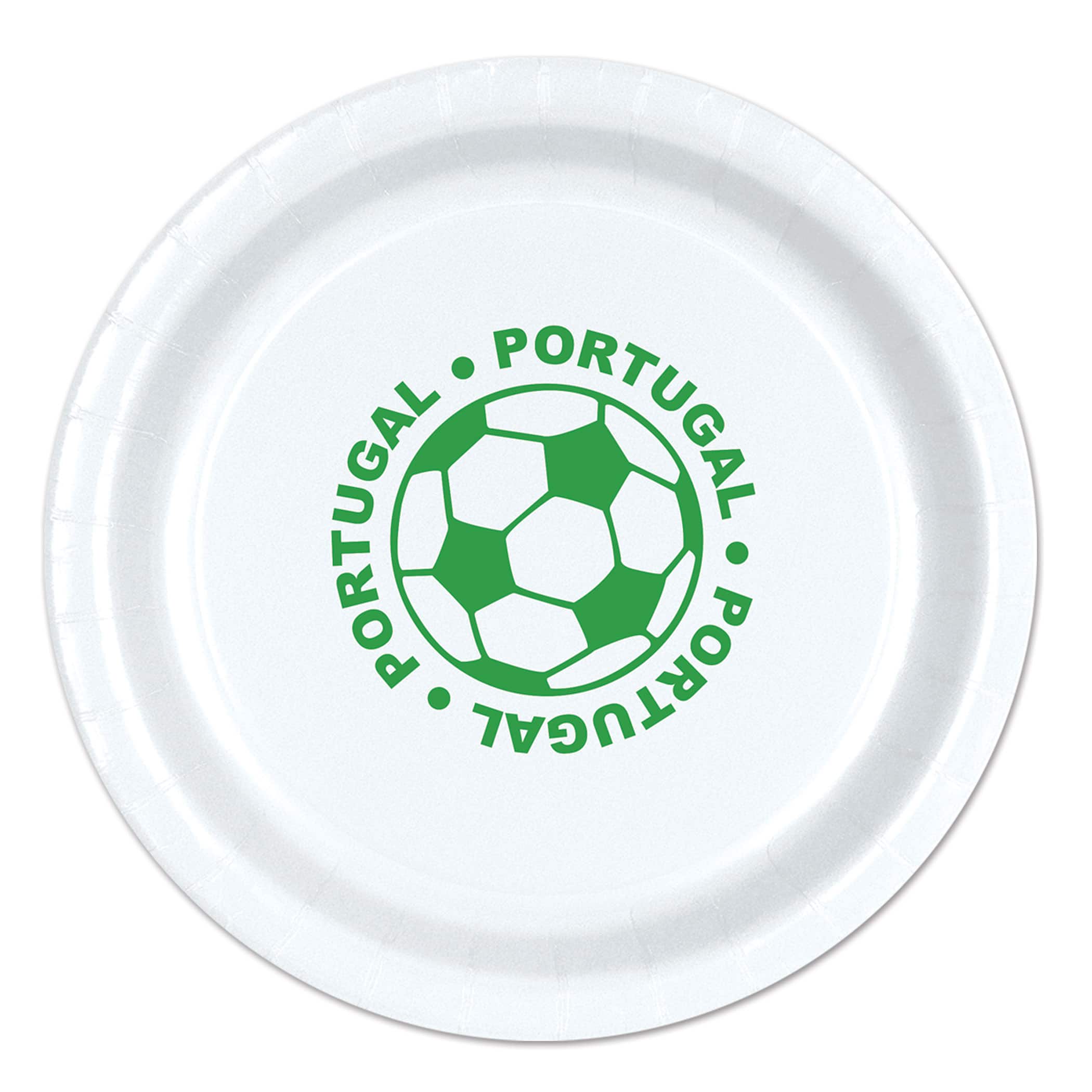 9" Portugal Soccer Plates, 16ct.