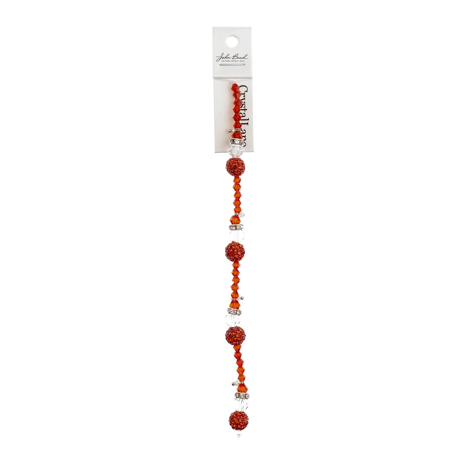Crystal Lane DIY Holiday Christmas 7" Designer Glass & Clay Bead Strand