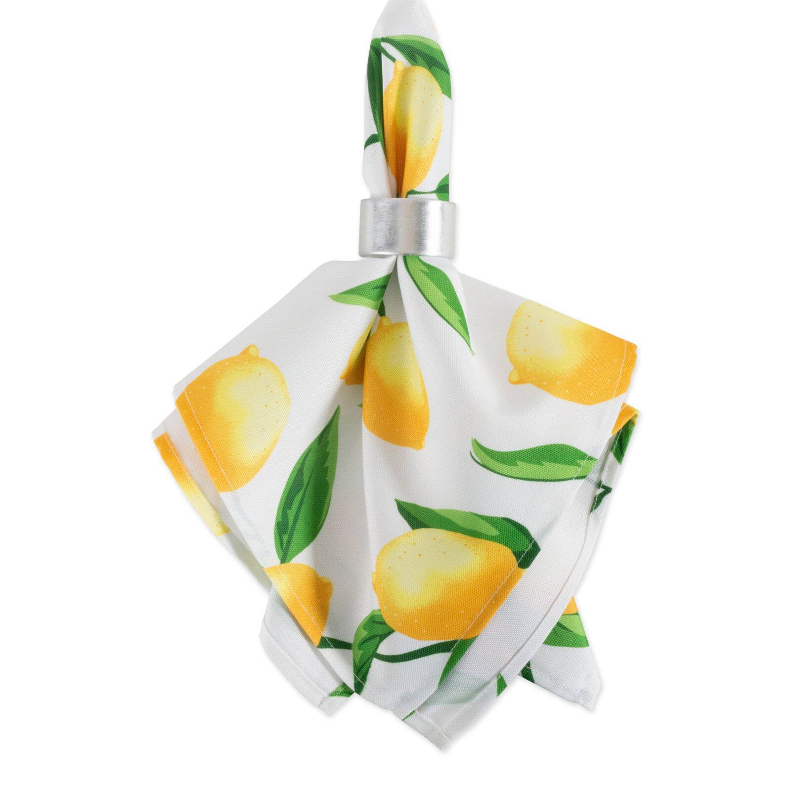 DII® Lemon Bliss Print Outdoor Napkins, 6ct.