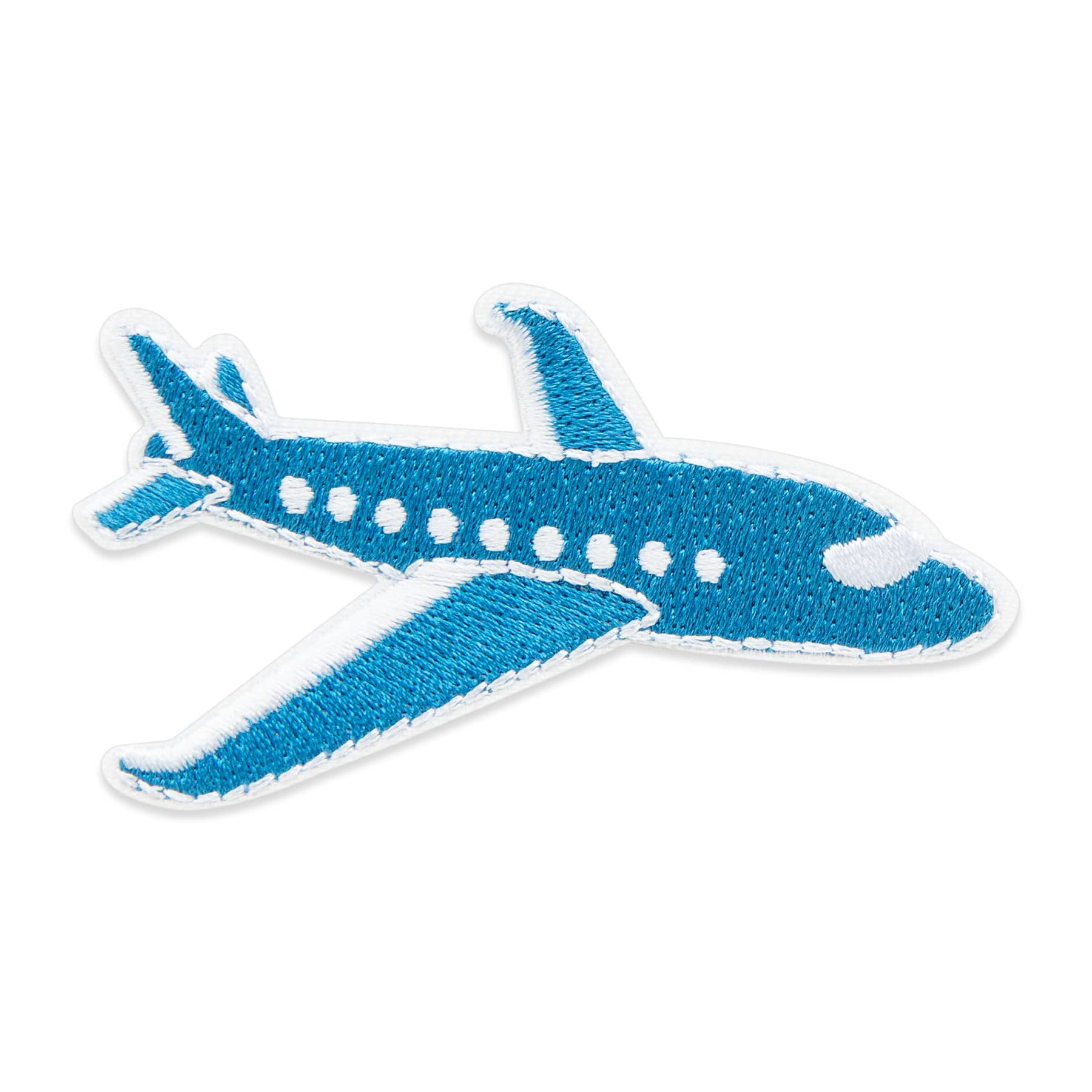 Iron-On & Adhesive Blue Airplane Patch by Make Market®
