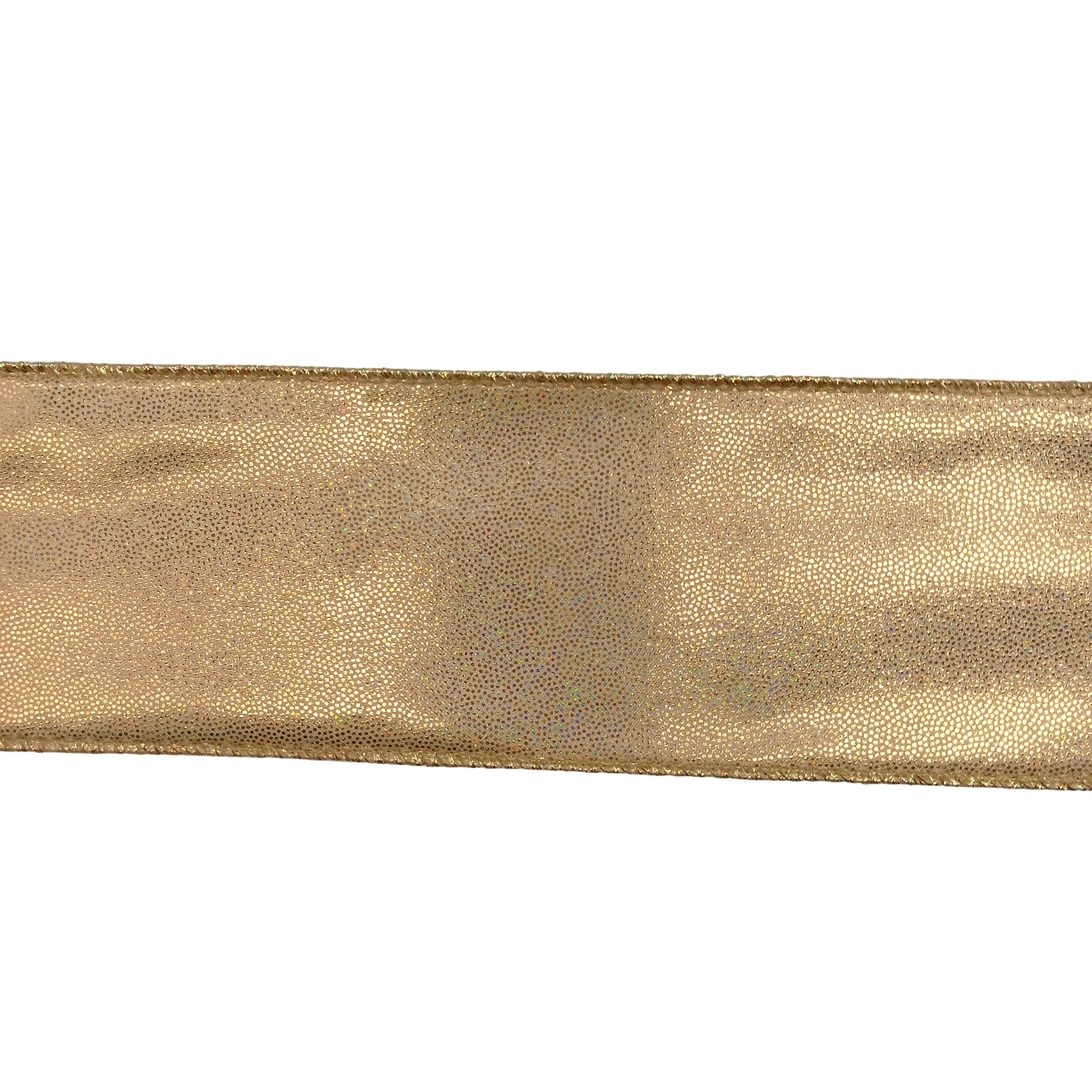 2.5" x 6.6yd. Iridescent Gold Wired Ribbon by Celebrate It®