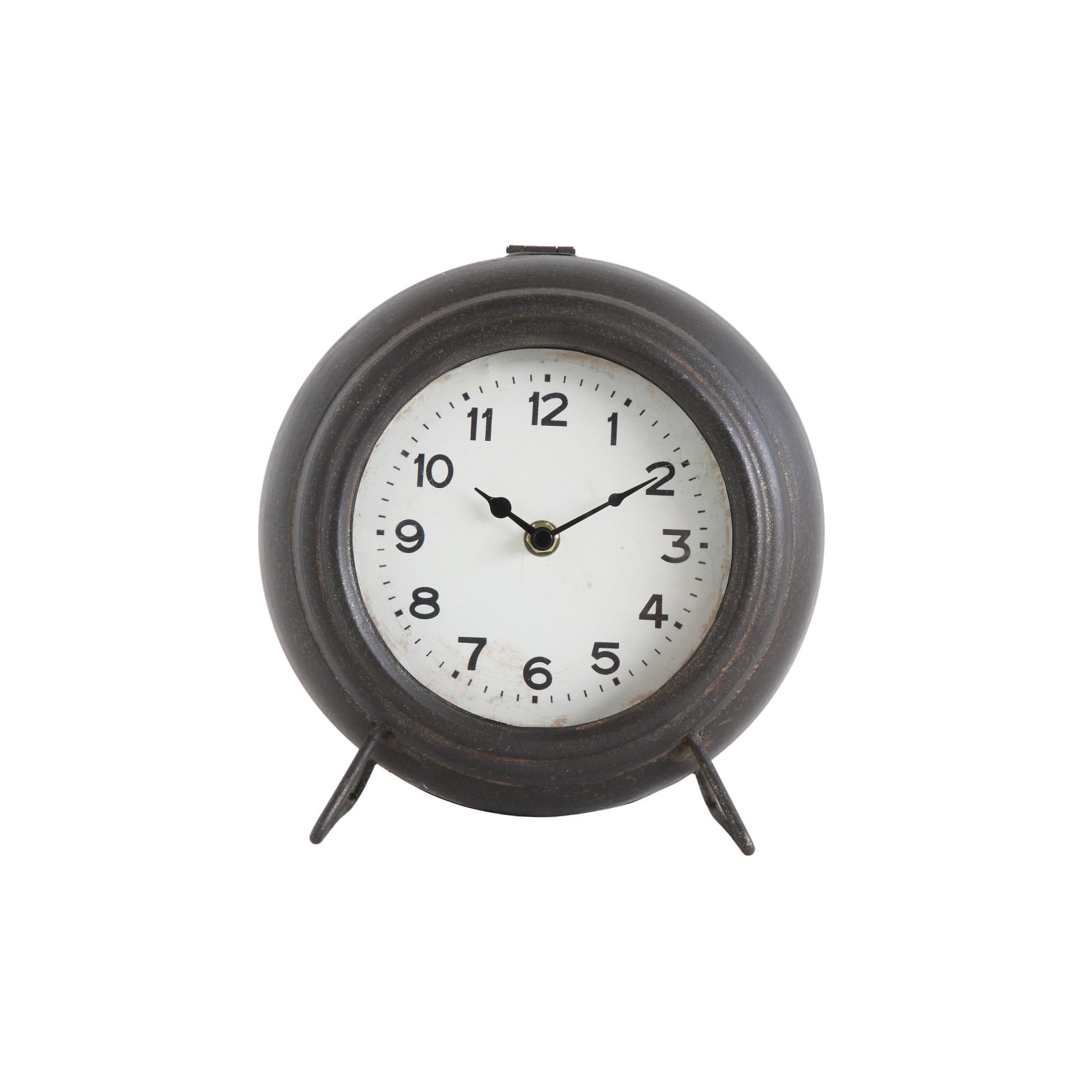 Hello Honey® 9'' Black Metal Mantel Clock