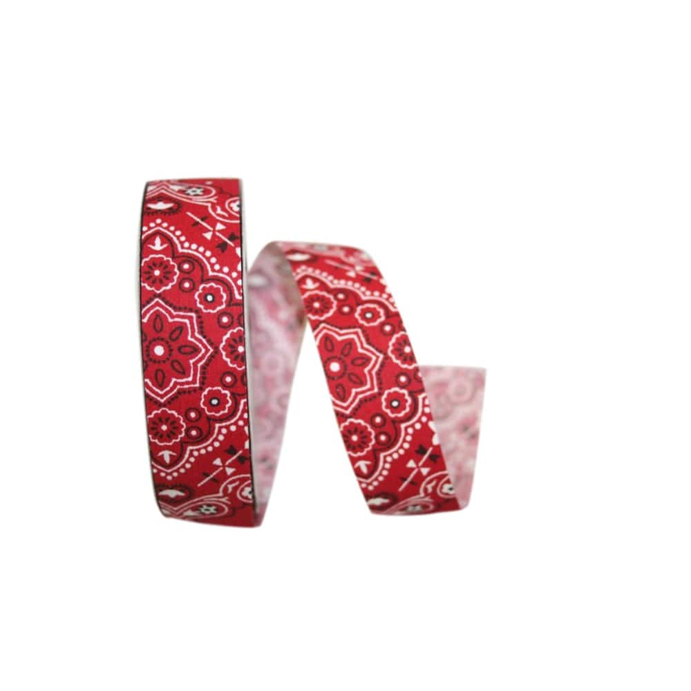 Reliant 7/8" x 20yd. Red Bandana West Ribbon