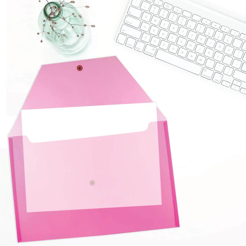 JAM Paper 9.75" x 14.5" Plastic Snap Closure Envelopes