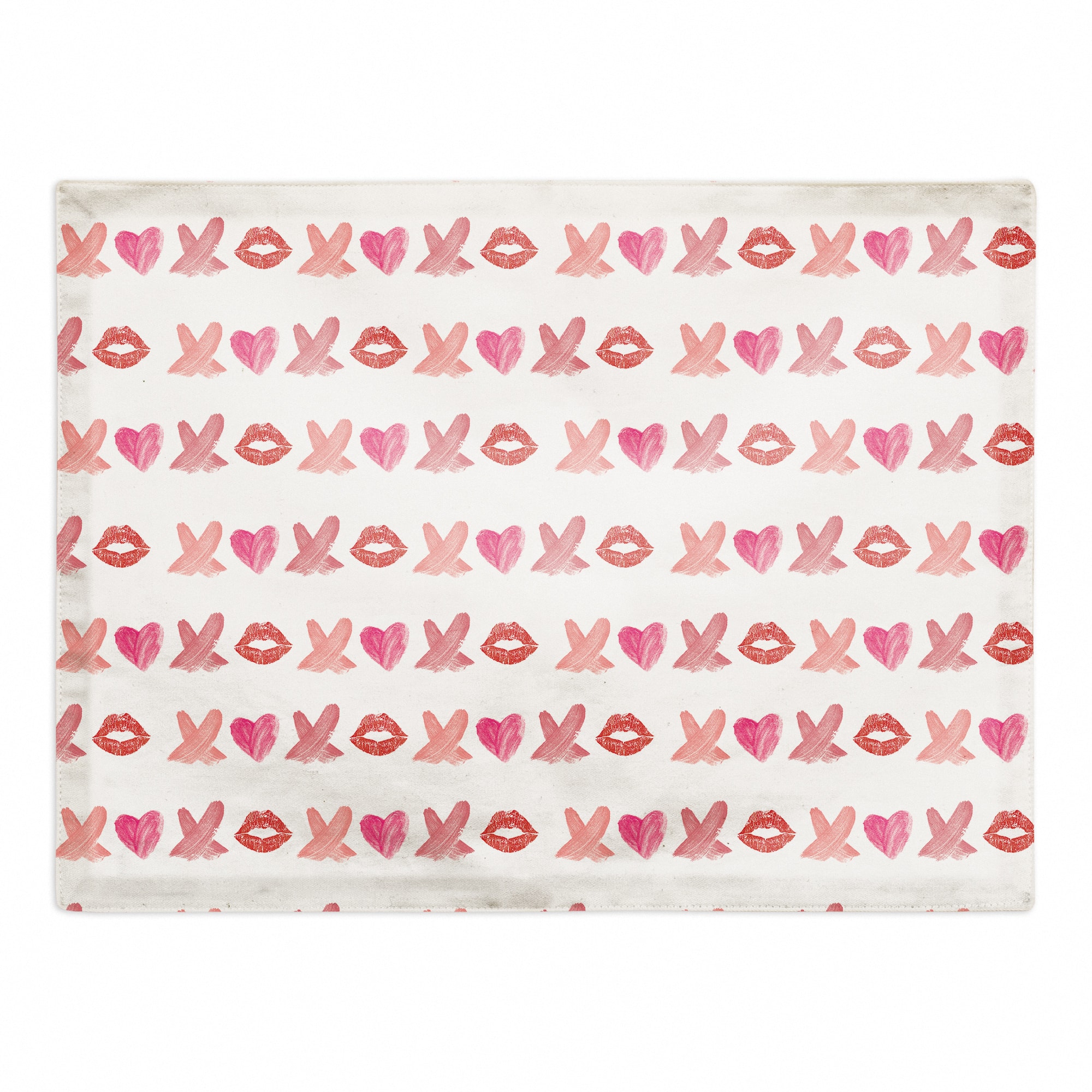 Lipstick XO Pattern 14" x 18" Cotton Twill Placemat