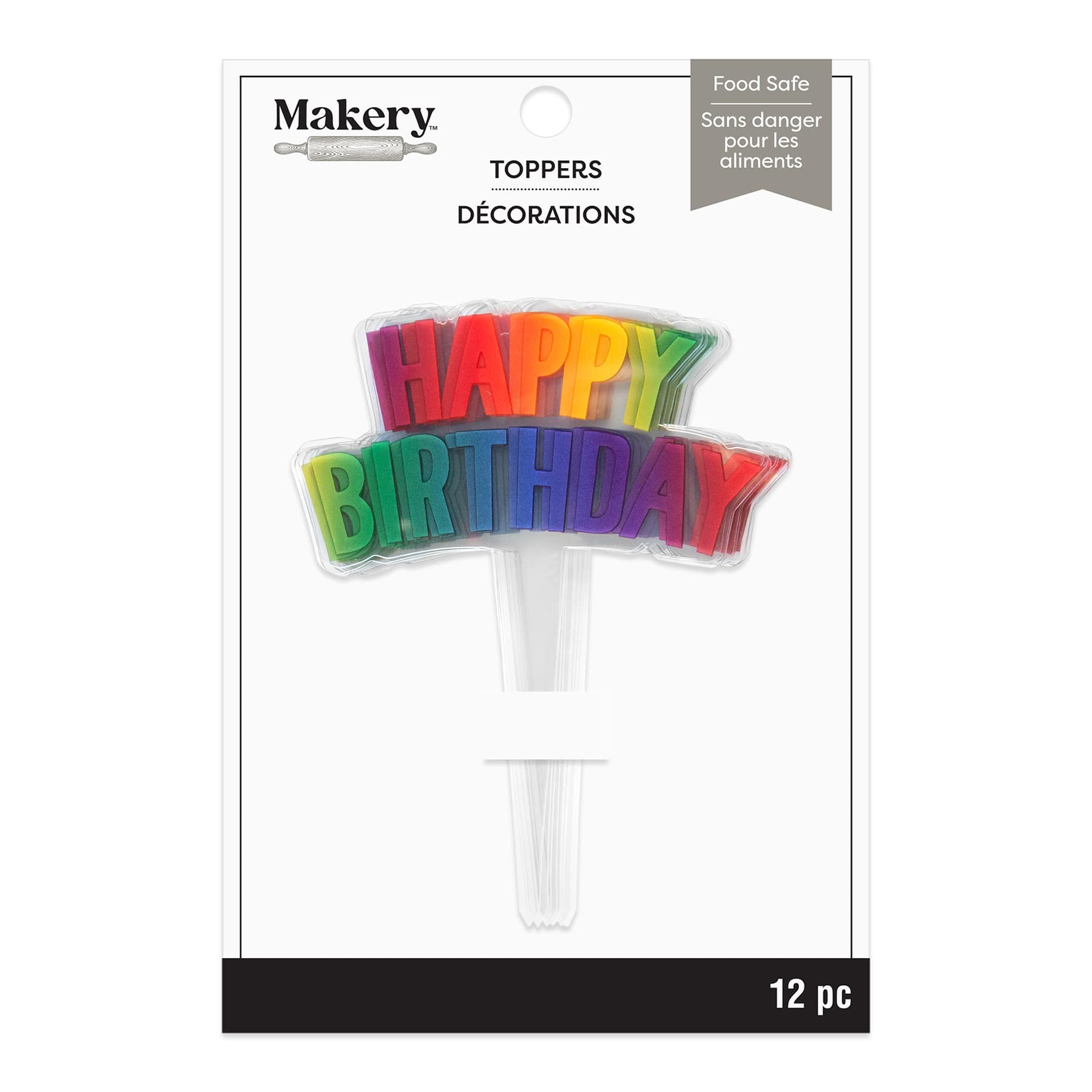12 Packs: 12 ct. (144 total) Happy Birthday Treat Toppers by Makery®