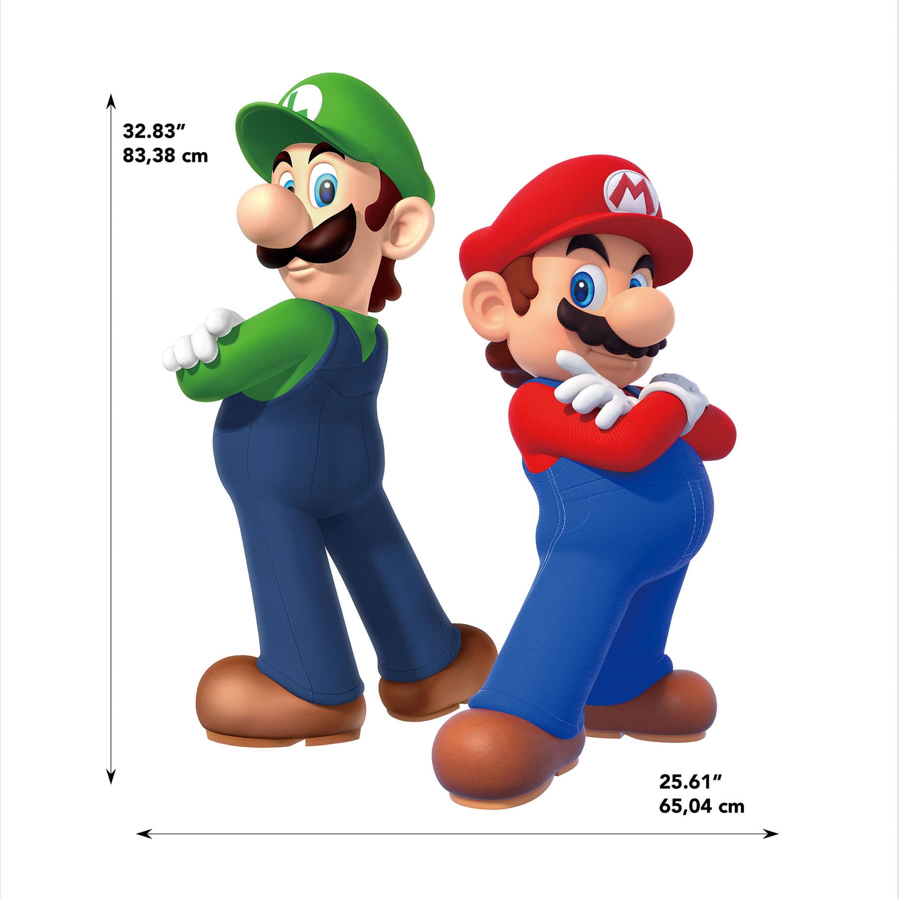 RoomMates Super Mario Luigi & Mario Giant Peel & Stick Wall Decals
