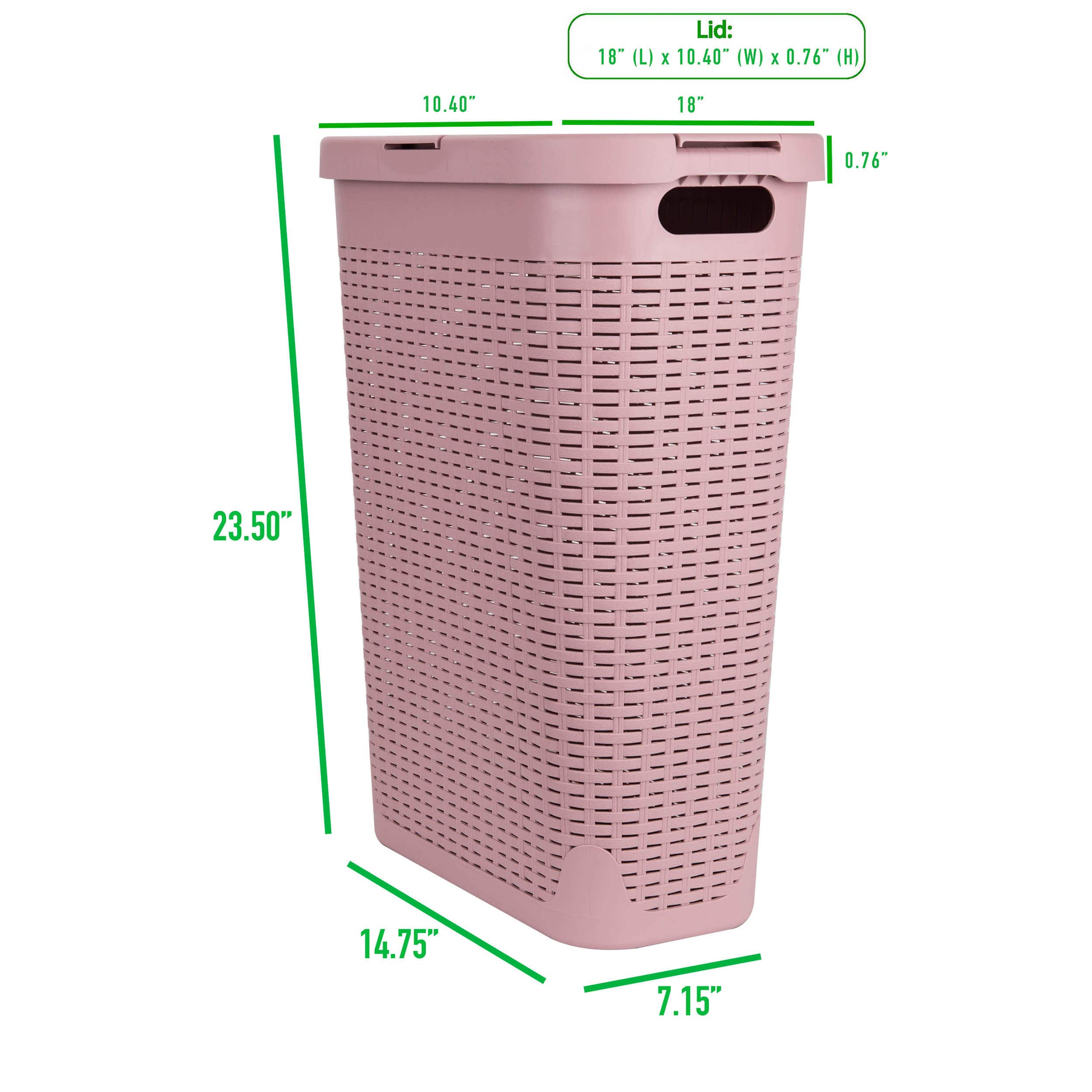 Mind Reader 23.5'' Slim Laundry Hamper with Cutout Handles