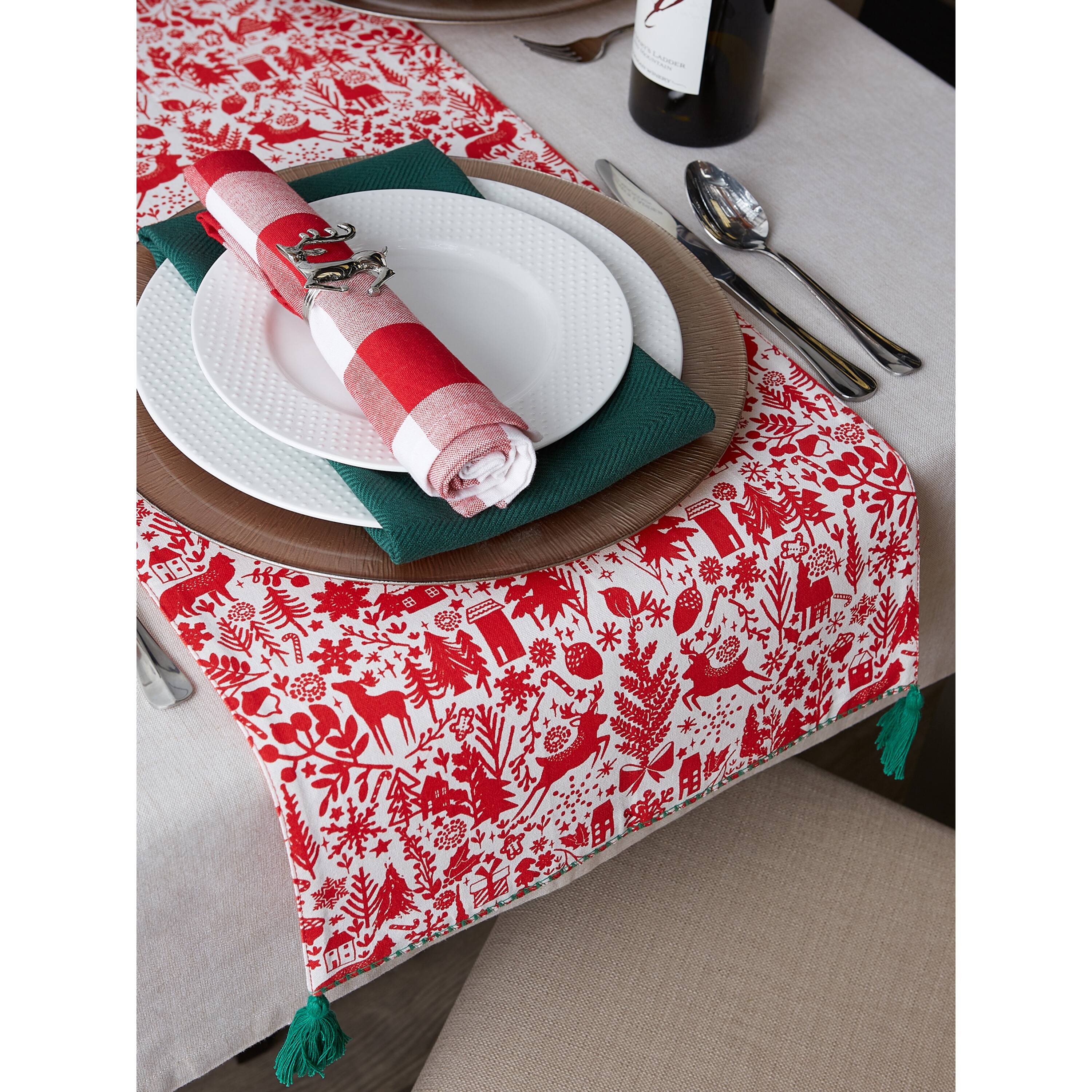 DII® 72" Christmas Woods Embellished Table Runner