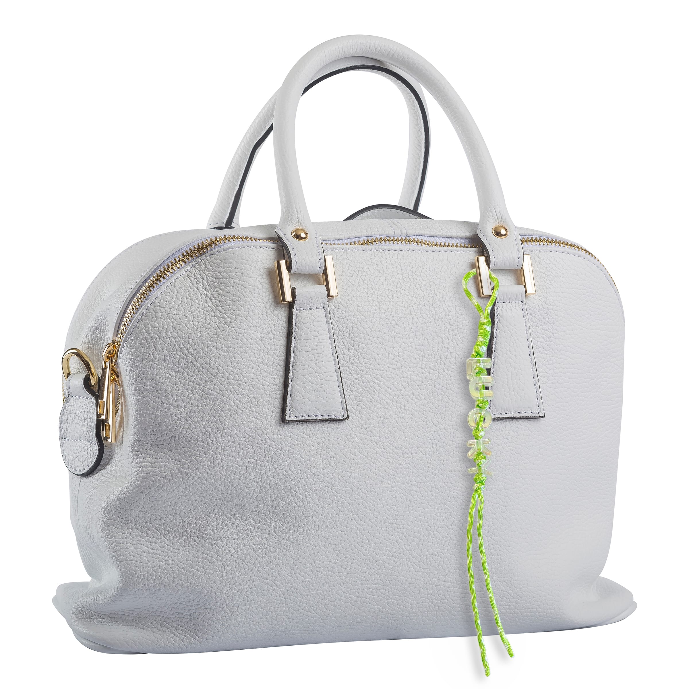 Charmed Bar Green & White Lucky Tassel Bag Charm by Bead Landing™