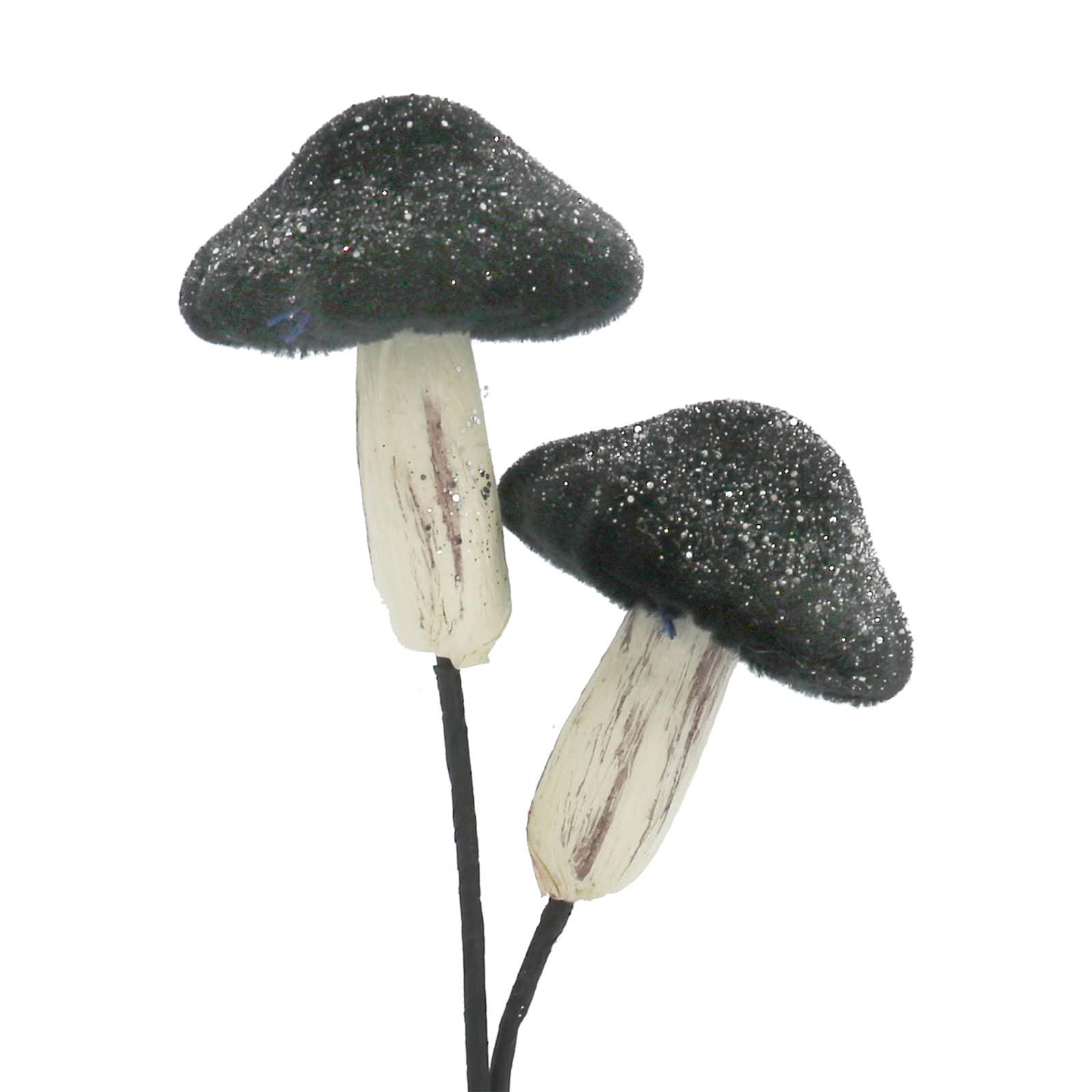10" Velvet Glitter Mushroom Pick by Ashland®