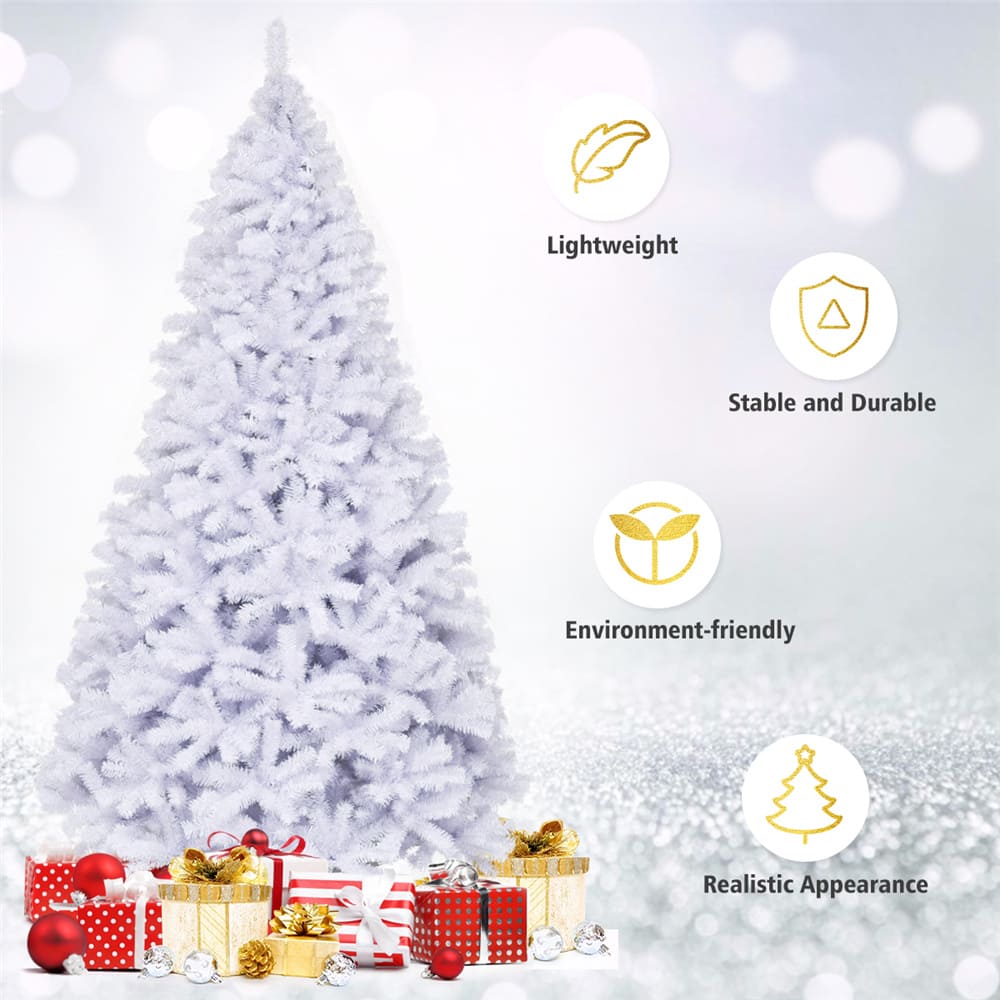 Costway 9ft. Unlit White Pine Artificial Christmas Tree