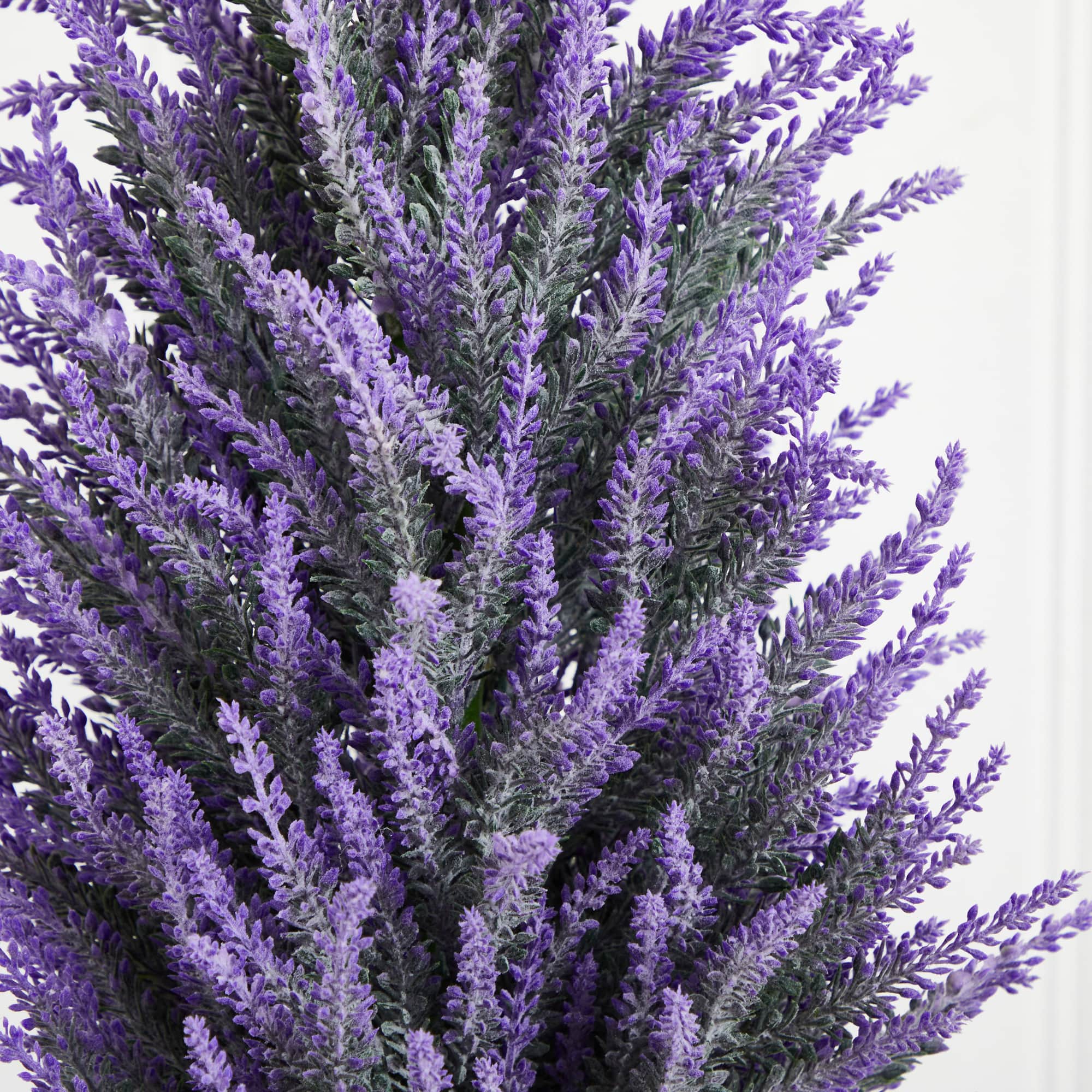 22" Lavender Artificial Plant in White Wicker Planter